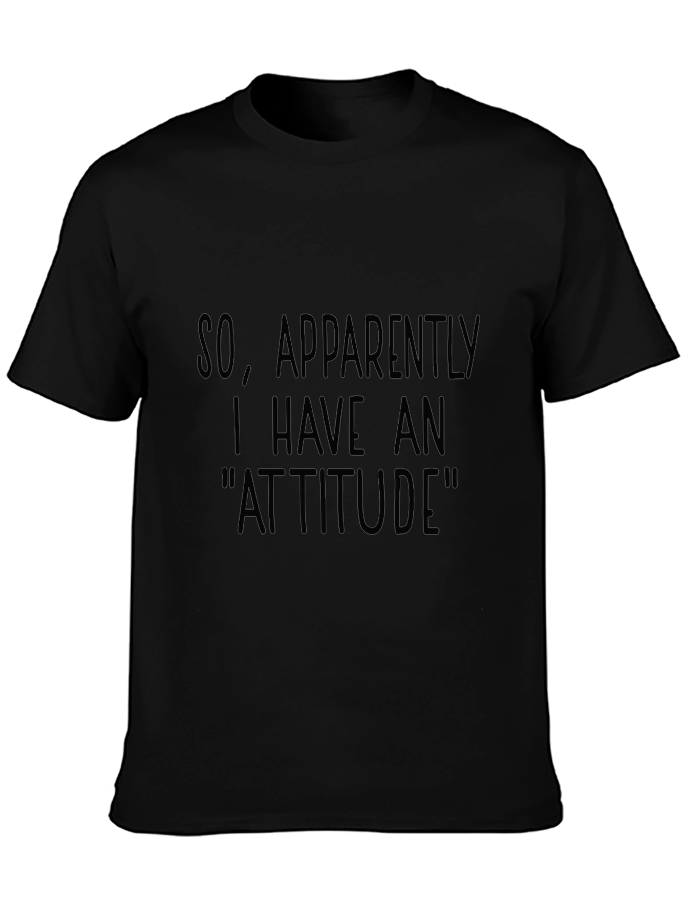 Funny Attitude Graphic Tee - Unisex Black Cotton T-Shirt