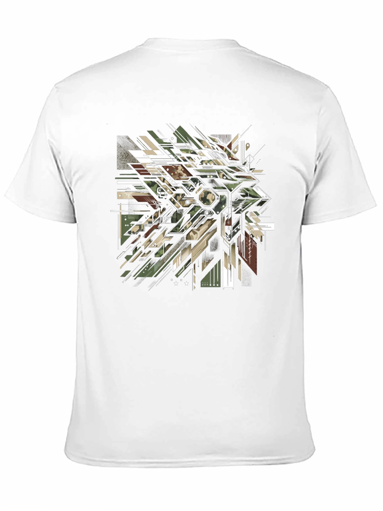 Abstract Camo Geometric Graphic Print T-Shirt