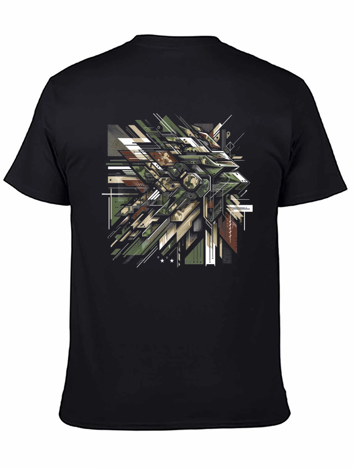 Abstract Camo Geometric Graphic Print T-Shirt