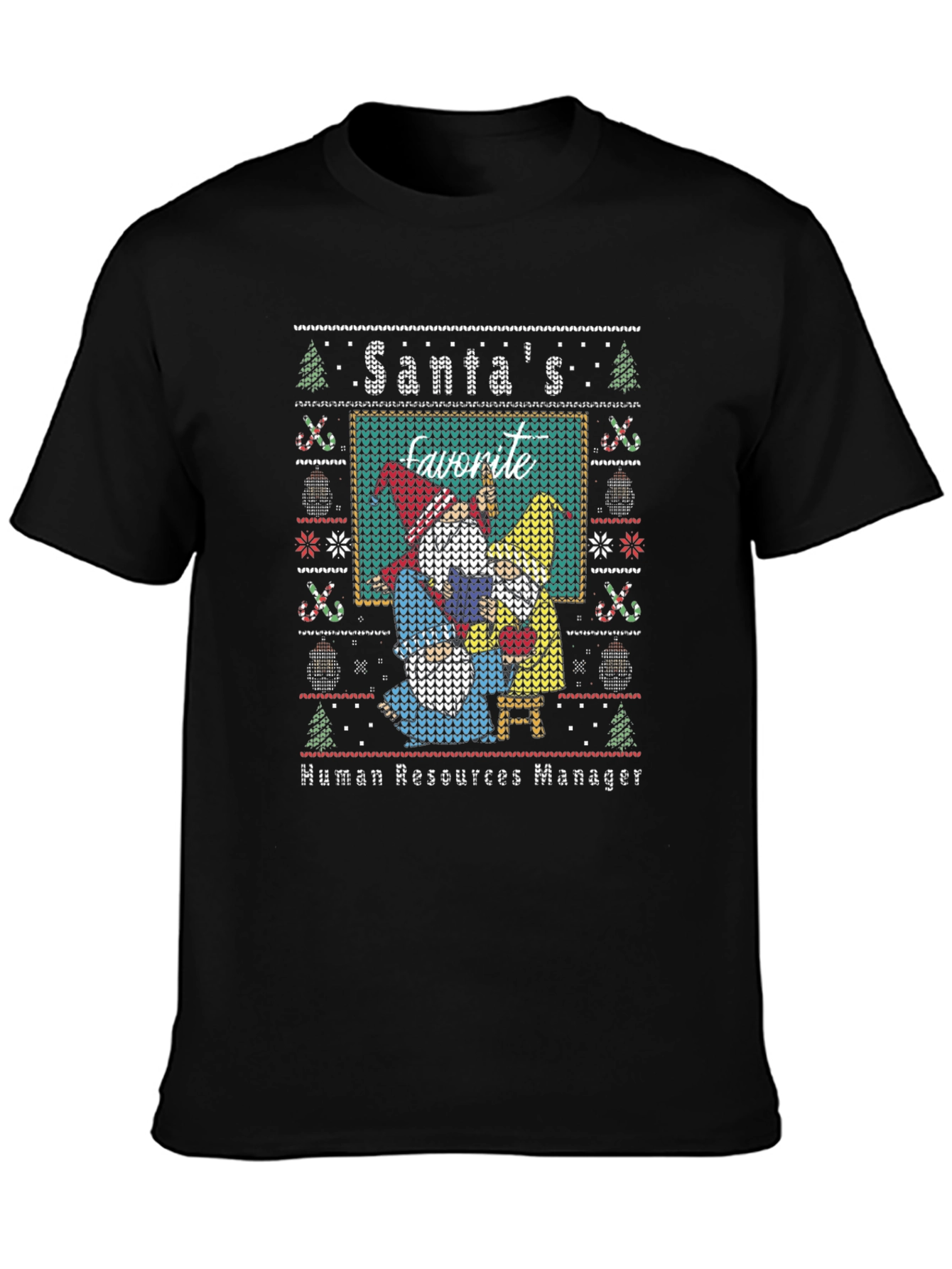 Santas Favorite HR Manager Ugly Christmas Sweater T-Shirt