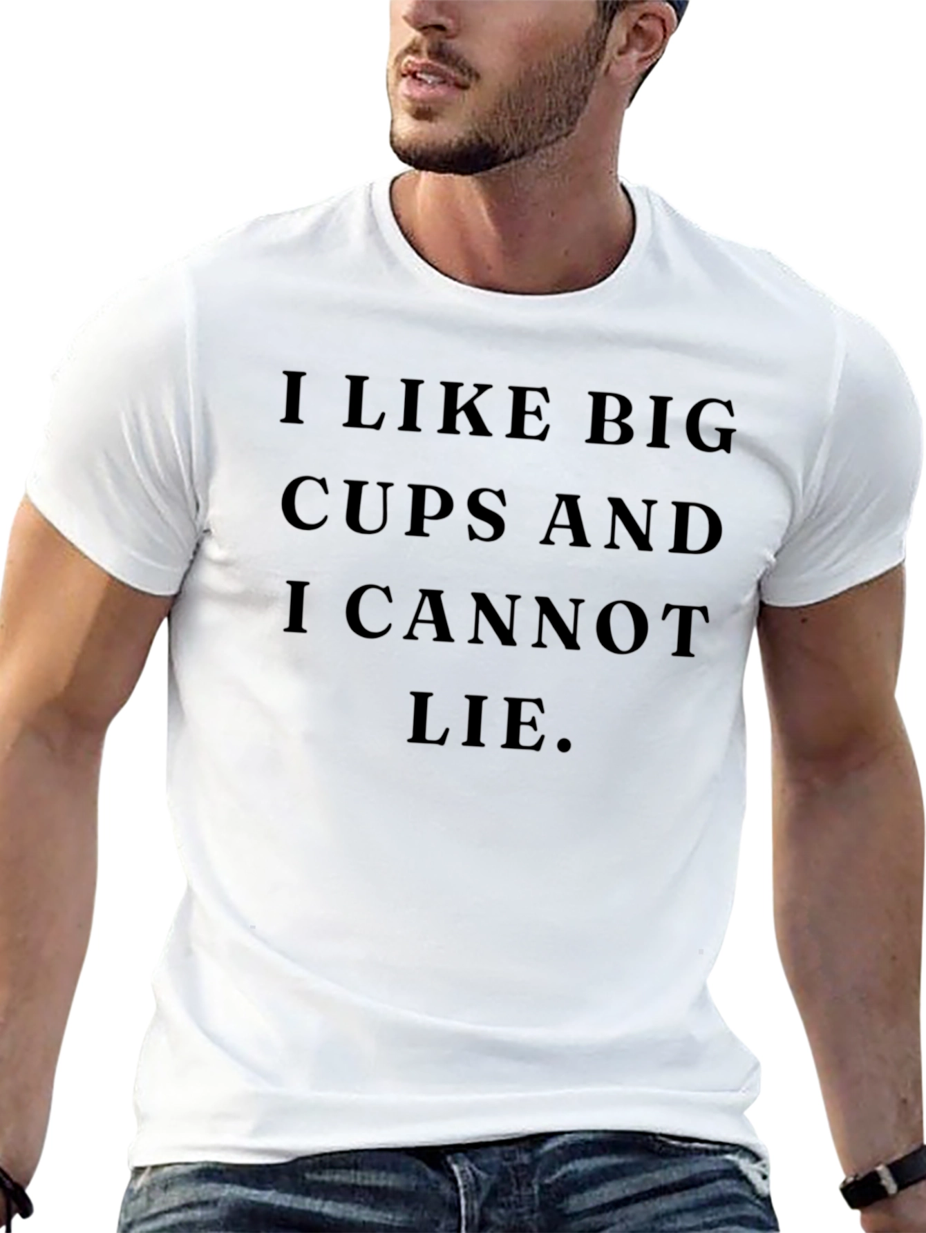 I Like Big Cups Funny Black T-Shirt