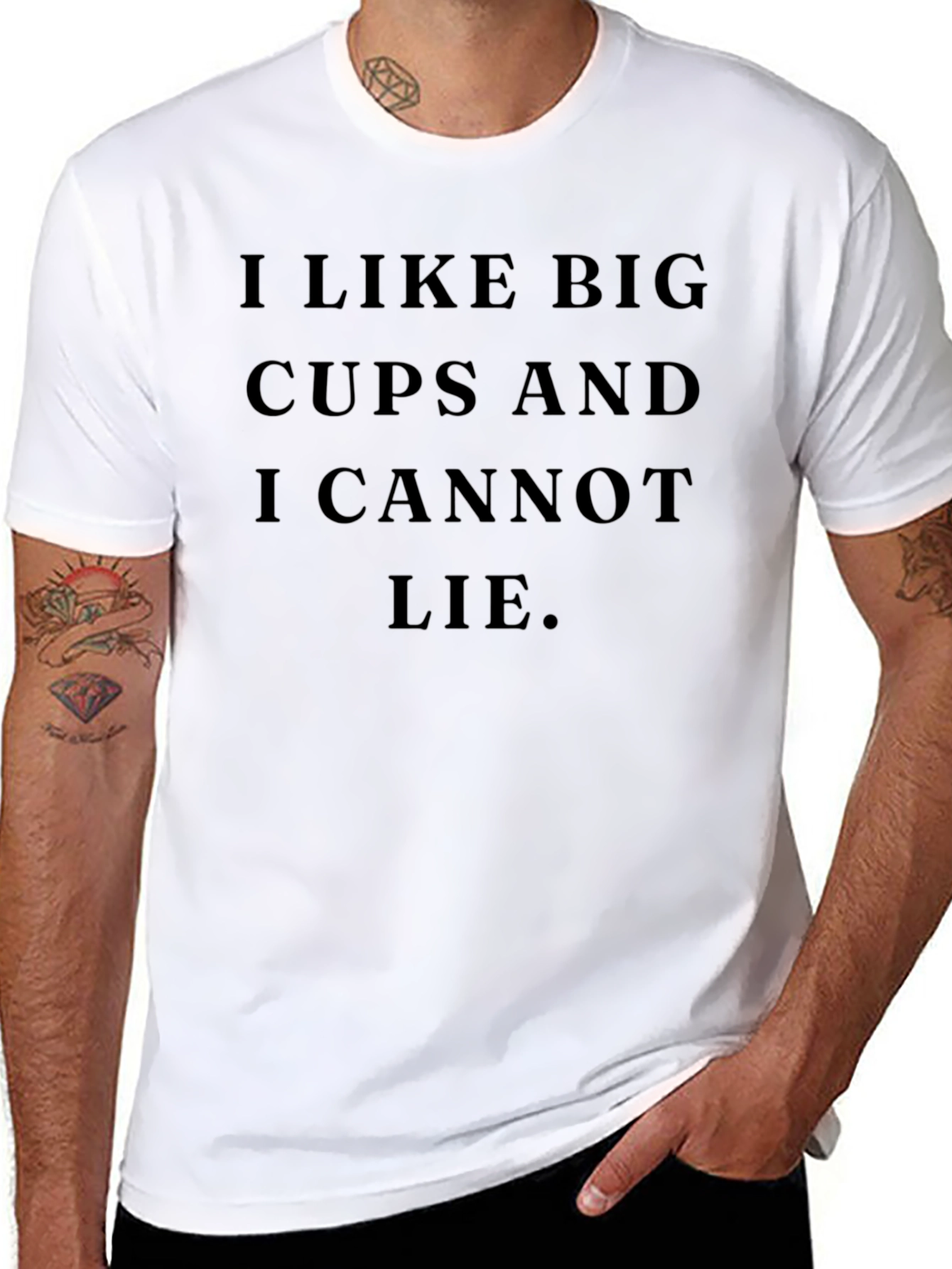 I Like Big Cups Funny Black T-Shirt