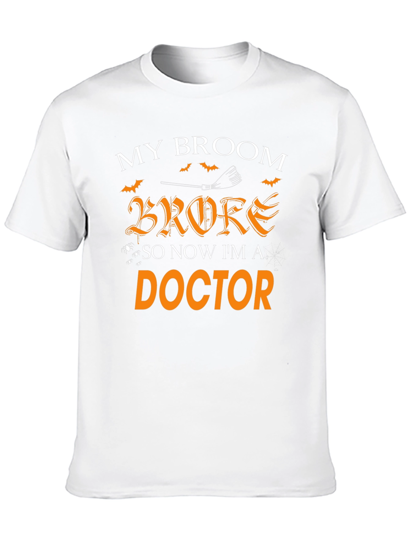 Funny Halloween Doctor T-Shirt - Broken Broom