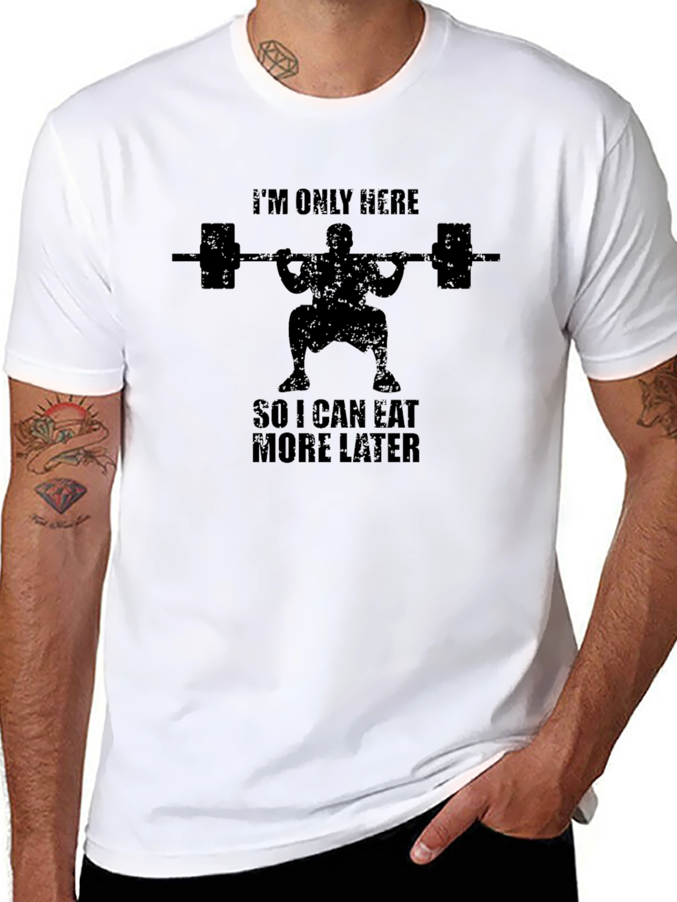 Gym Humor T-Shirt - Eat More Later
