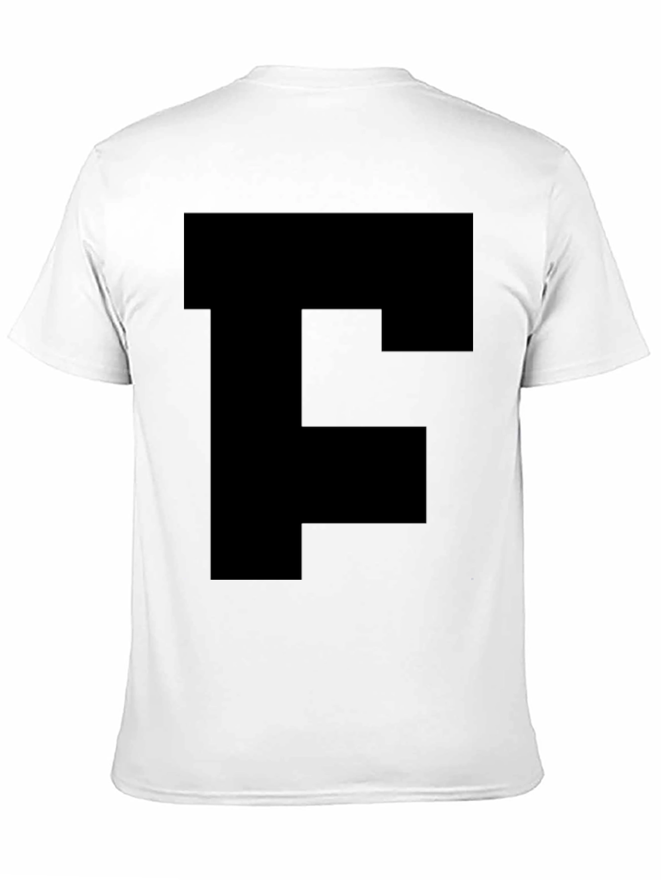 Bold Initial Tee - Black Letter F T-Shirt