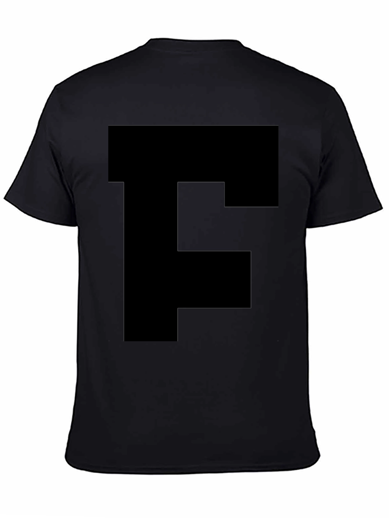 Bold Initial Tee - Black Letter F T-Shirt