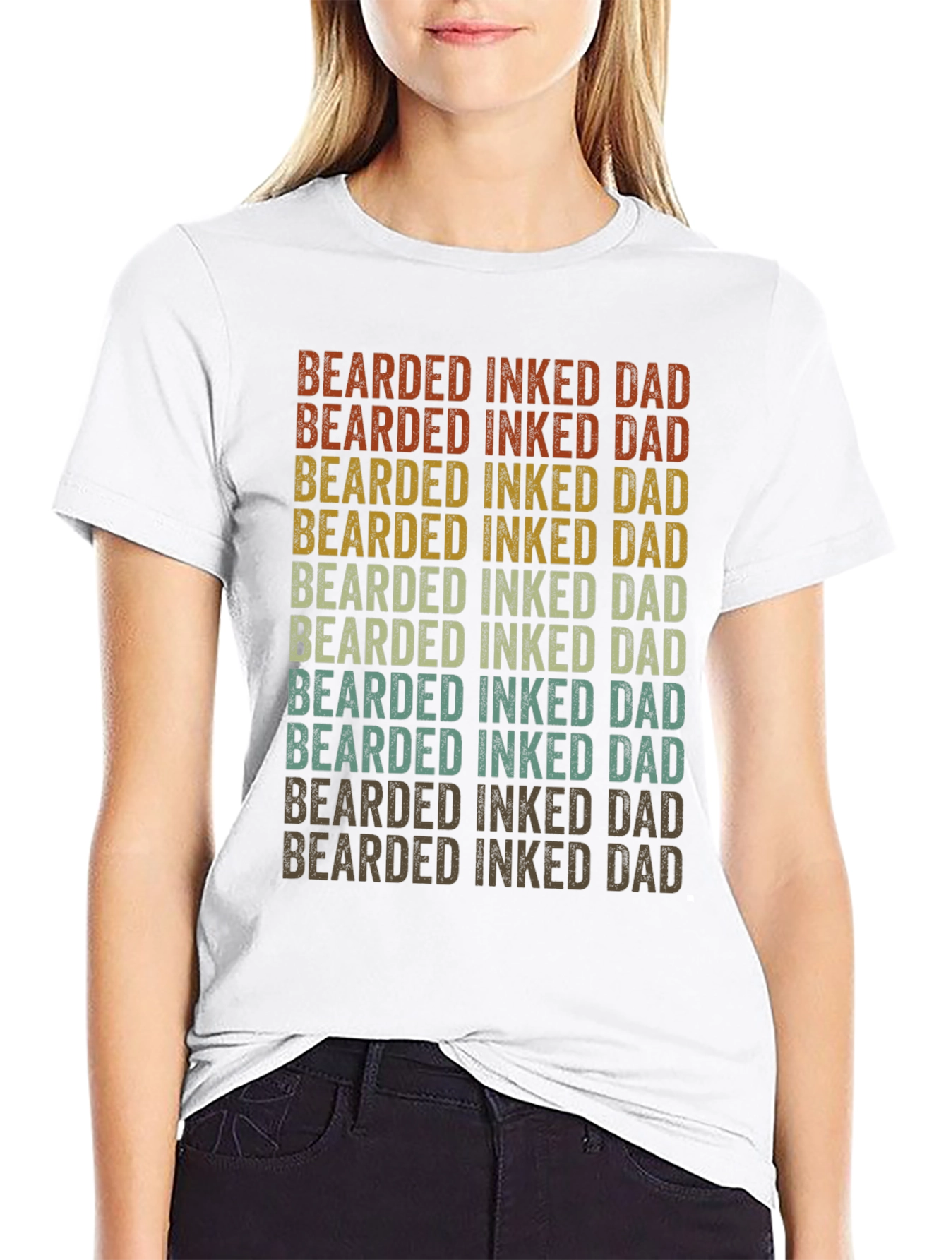 Bearded Inked Dad Graphic Tee