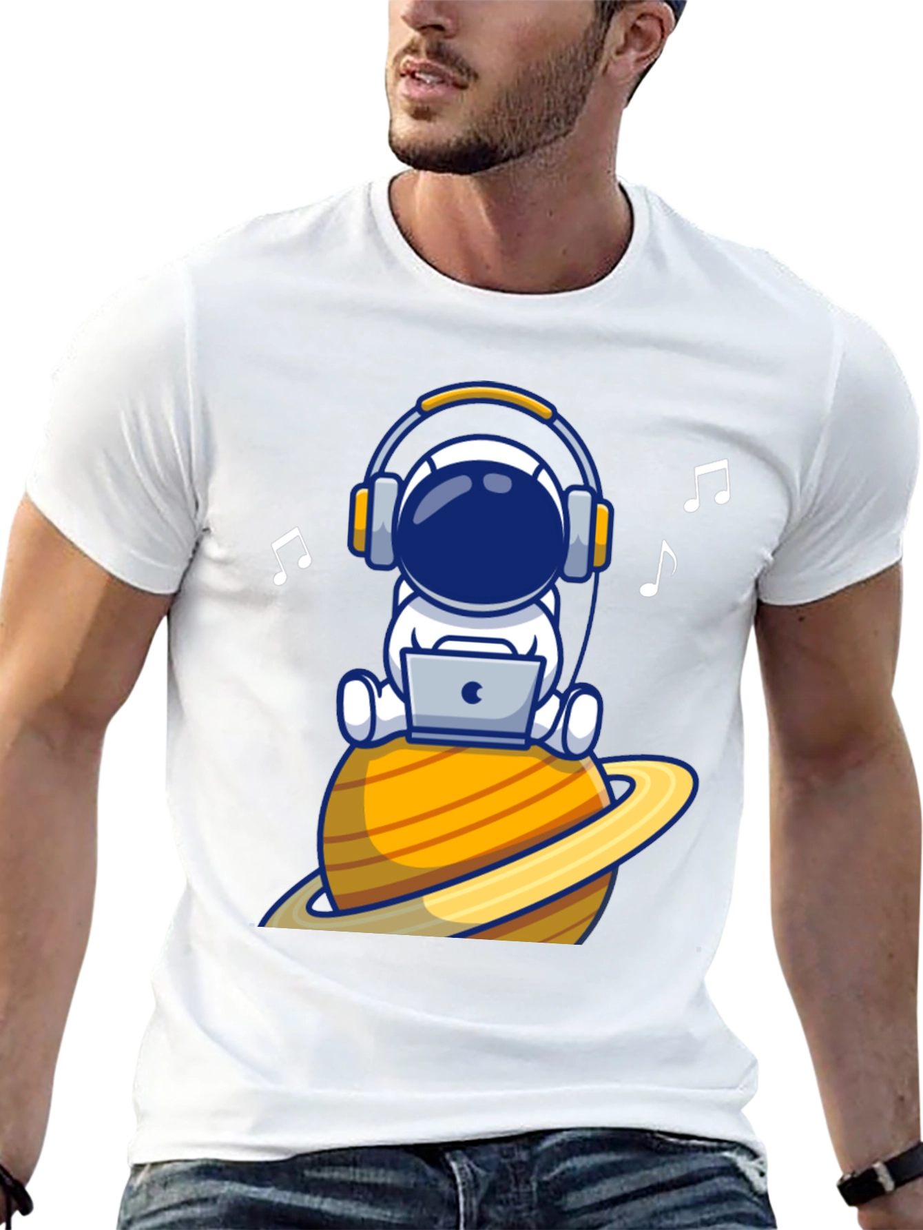 Astronaut DJ Graphic Tee - Space Tunes T-Shirt