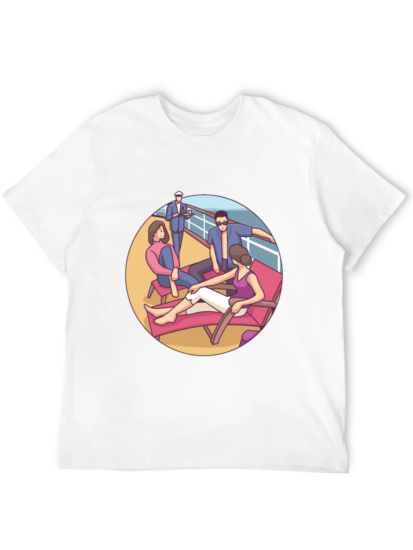 Cruise Life Graphic T-Shirt Black Cotton Tee