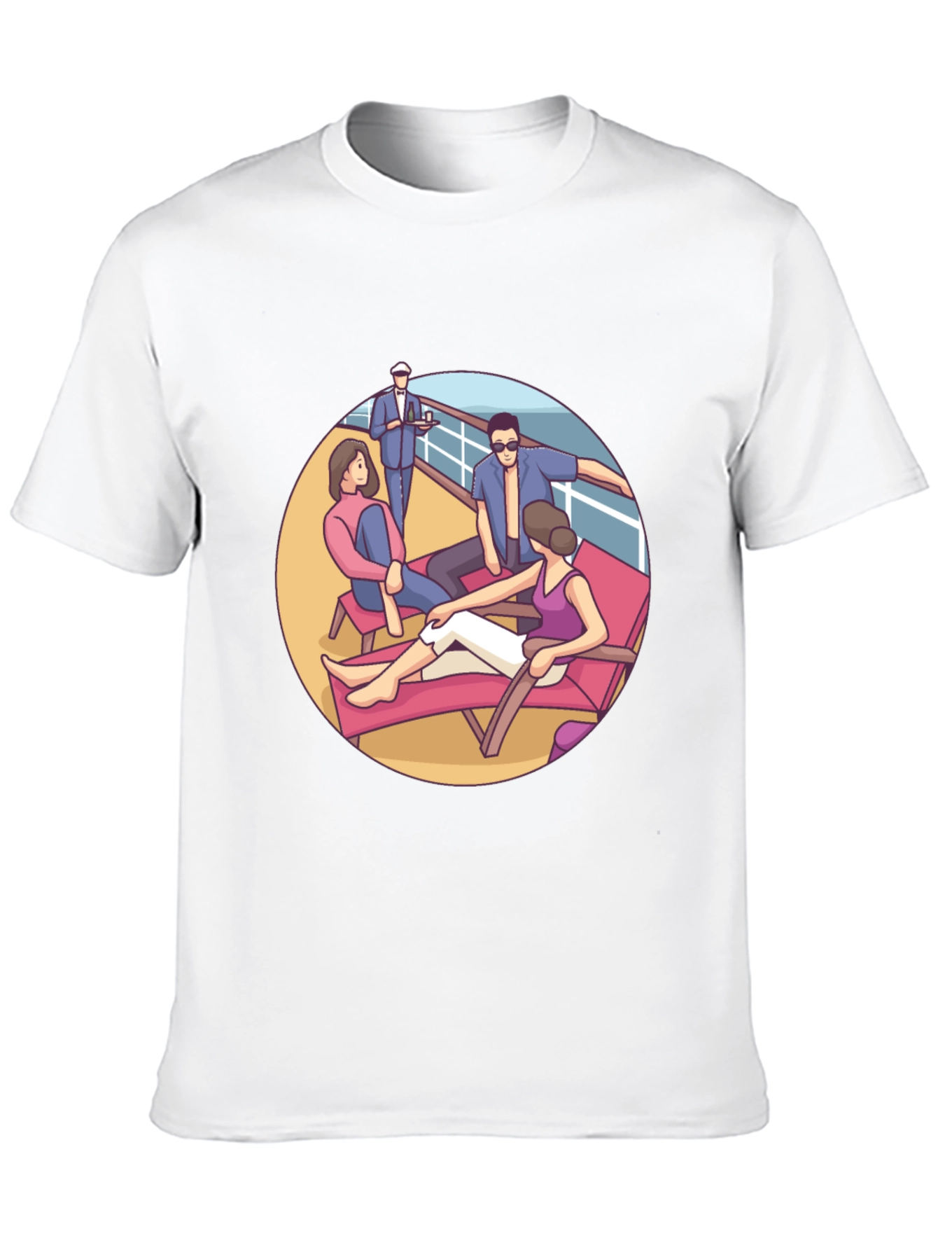 Cruise Life Graphic T-Shirt Black Cotton Tee