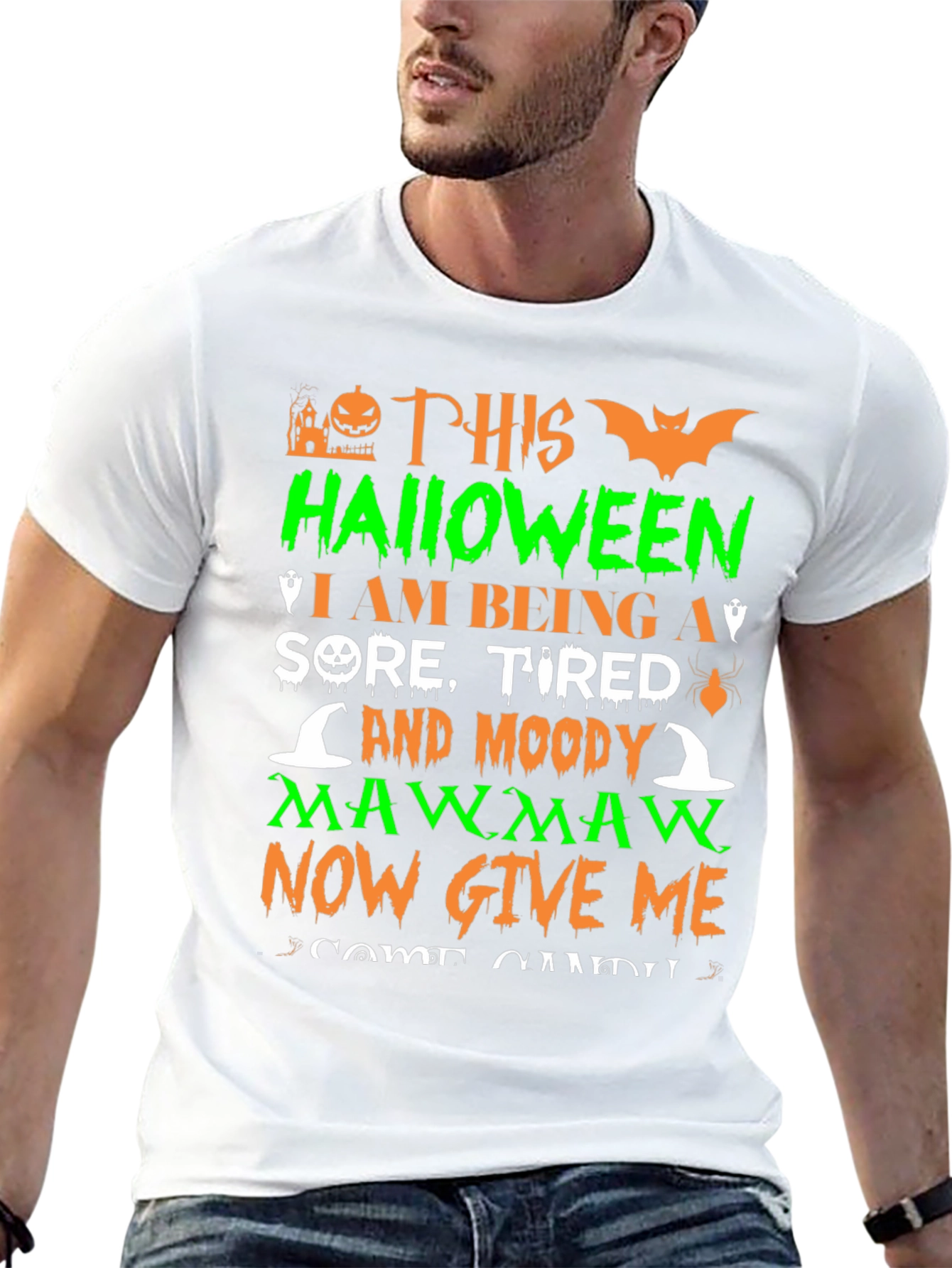 Halloween Mawmaw Sore Tired Moody T-Shirt