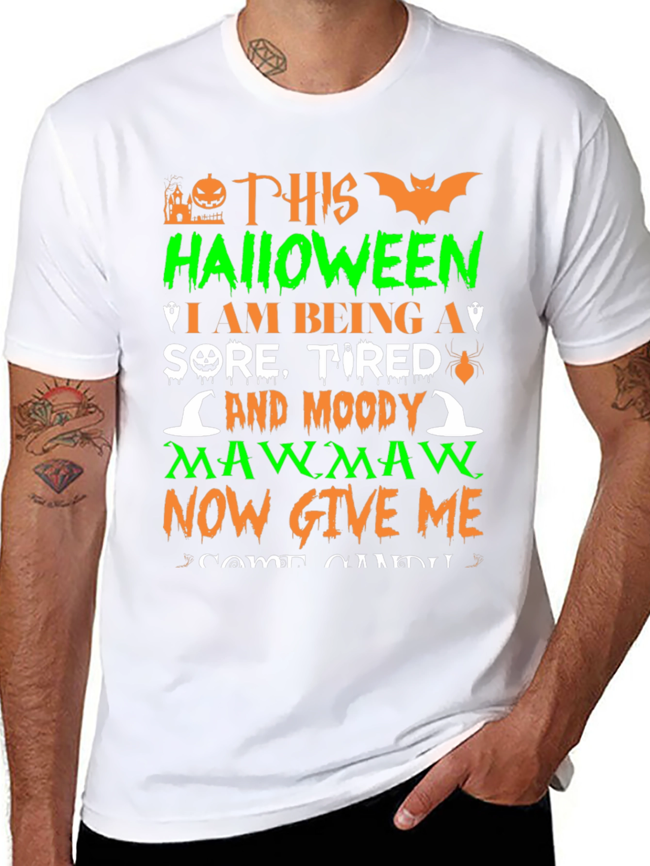 Halloween Mawmaw Sore Tired Moody T-Shirt