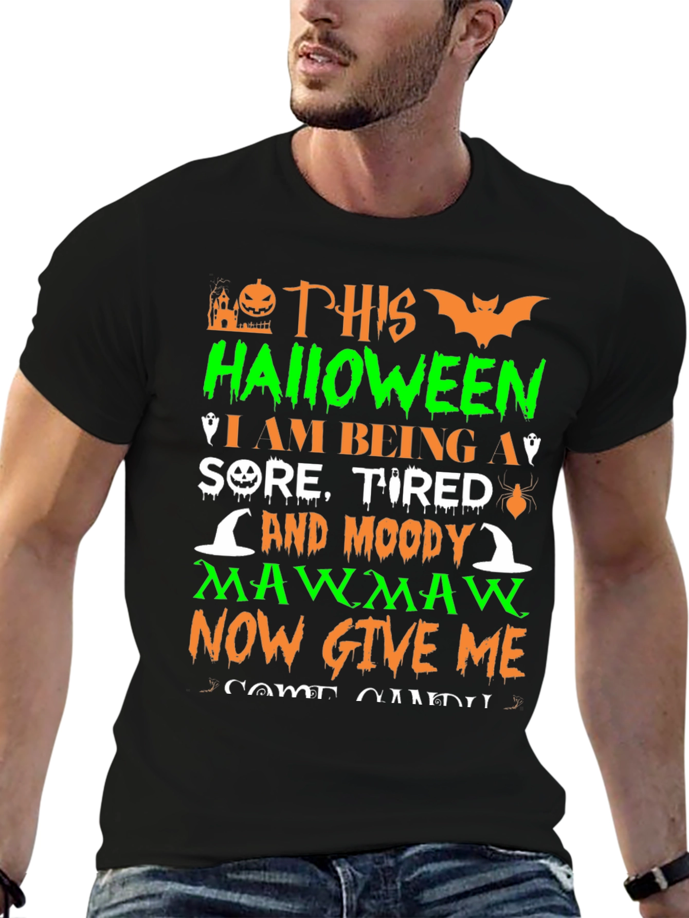 Halloween Mawmaw Sore Tired Moody T-Shirt