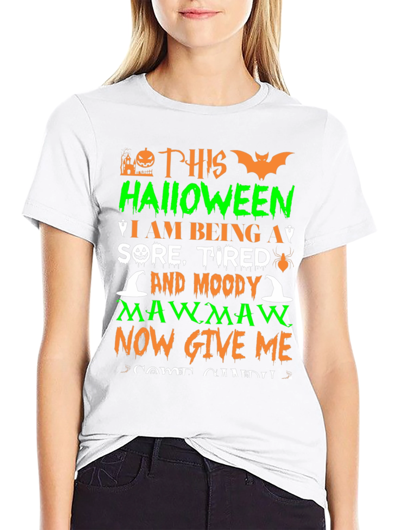 Halloween Mawmaw Sore Tired Moody T-Shirt