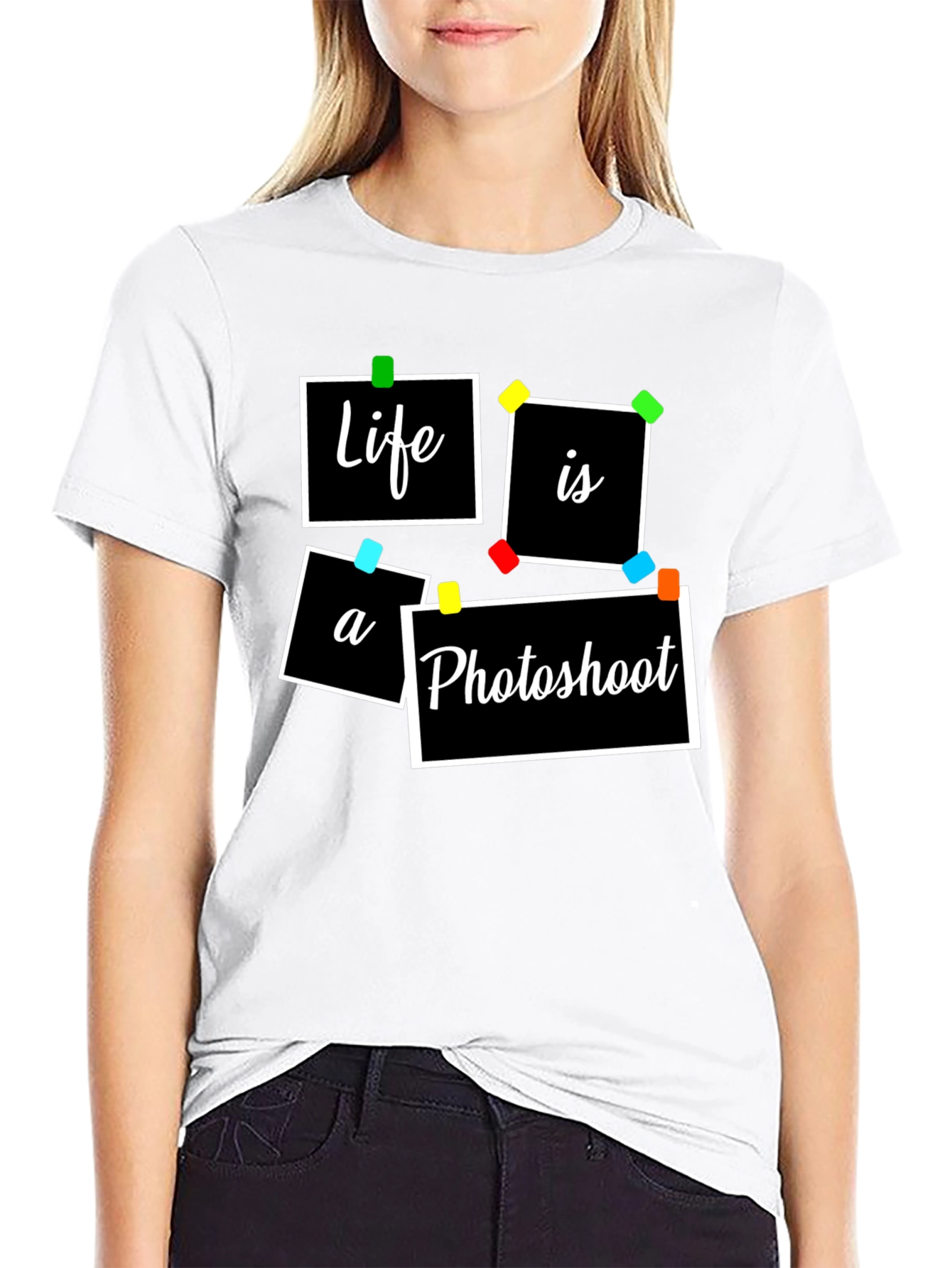 Life is a Photoshoot Black Graphic Tee