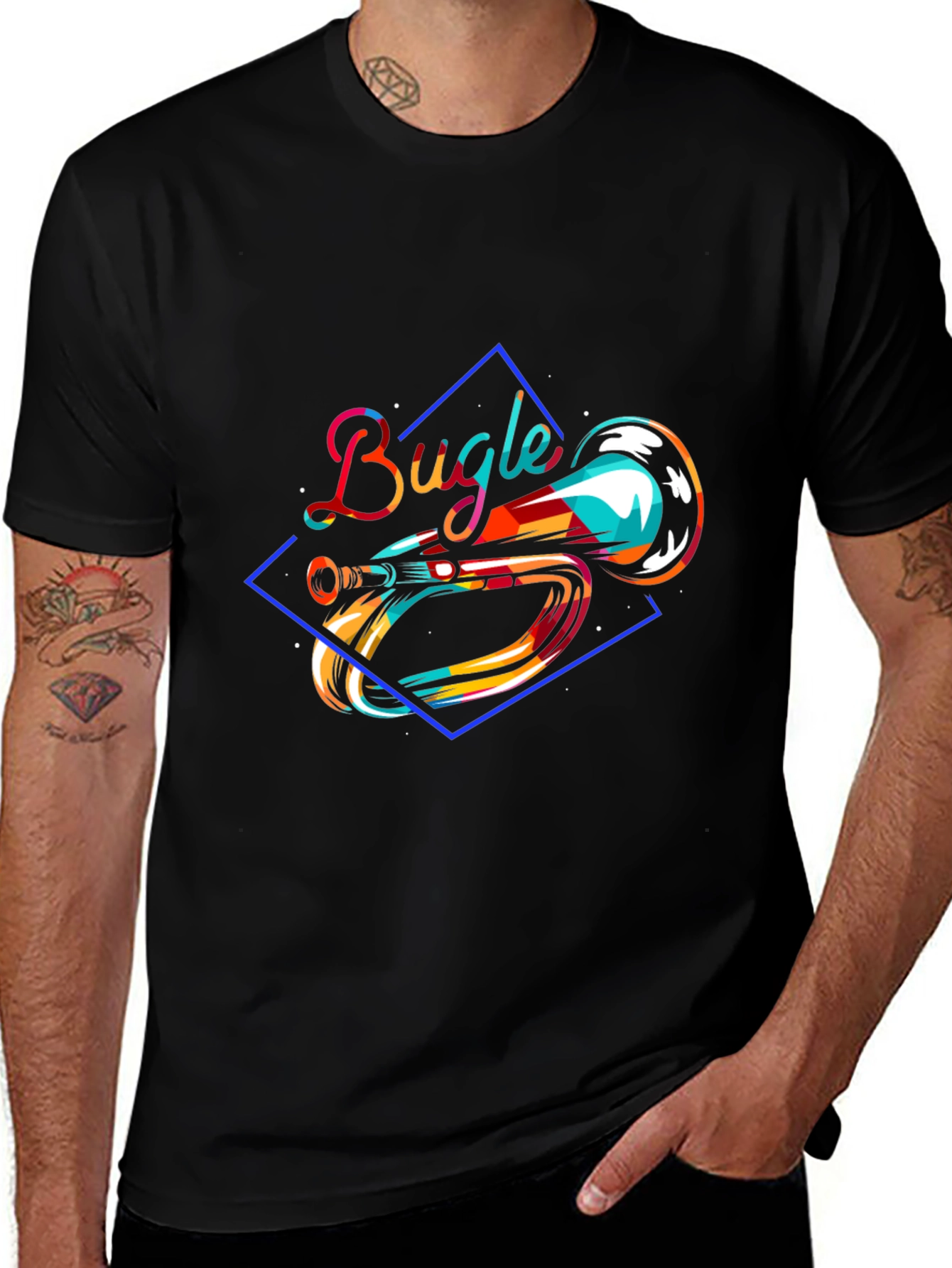 Bugle Graphic T-Shirt - Unique Music Design