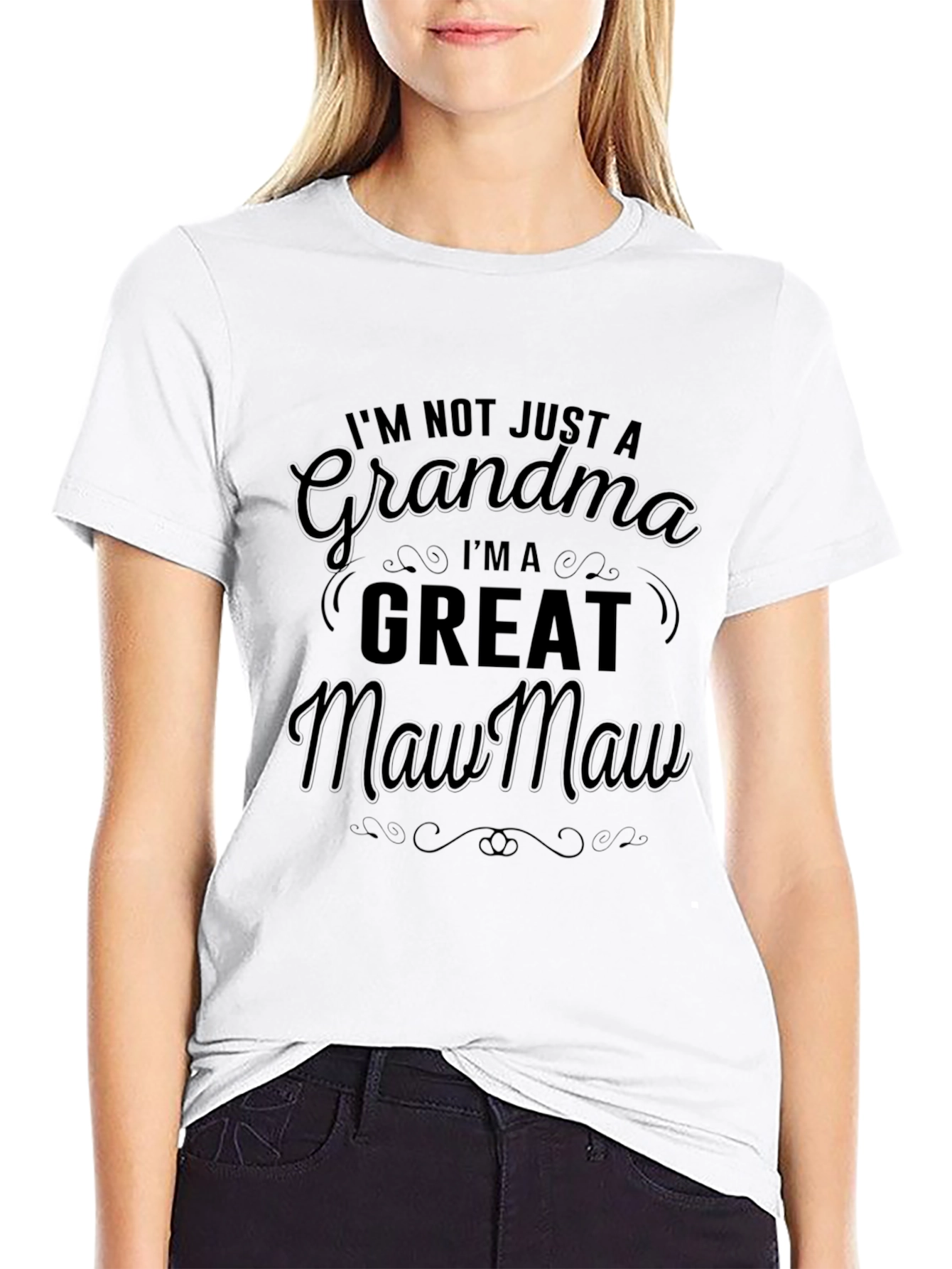 Grandma Maw Maw Black T-Shirt