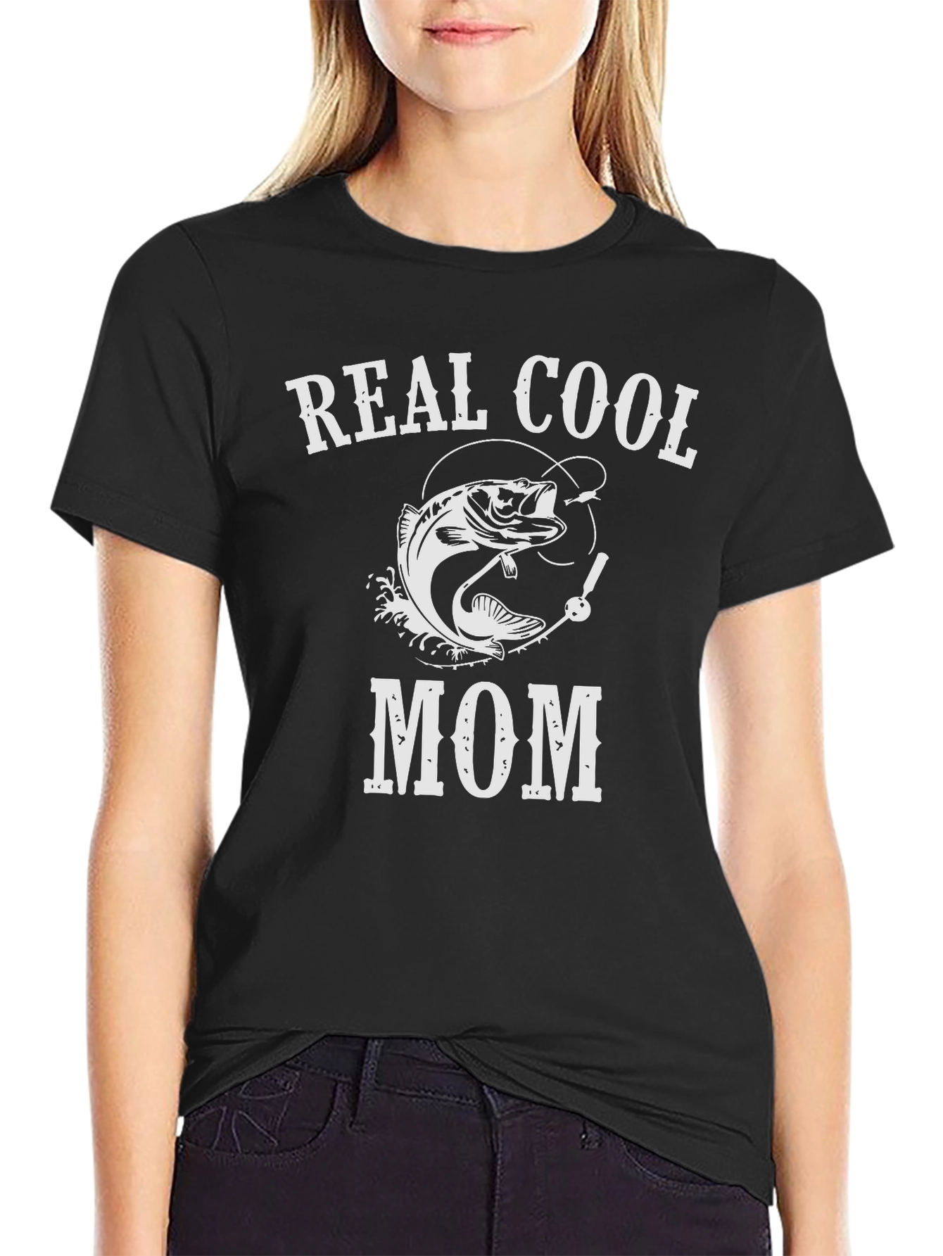 Real Cool Mom Fishing T-Shirt