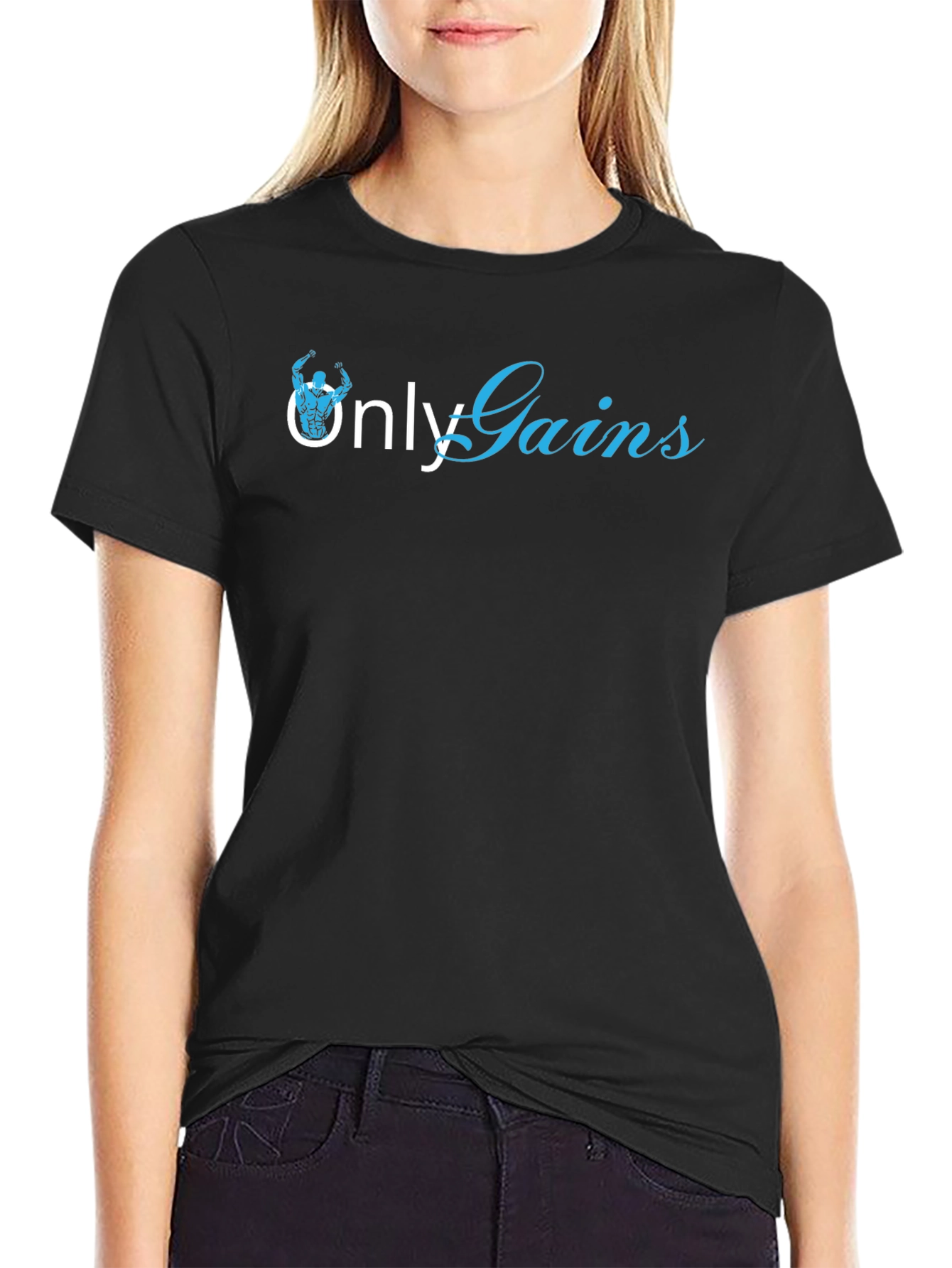 Only Gains Black T-Shirt