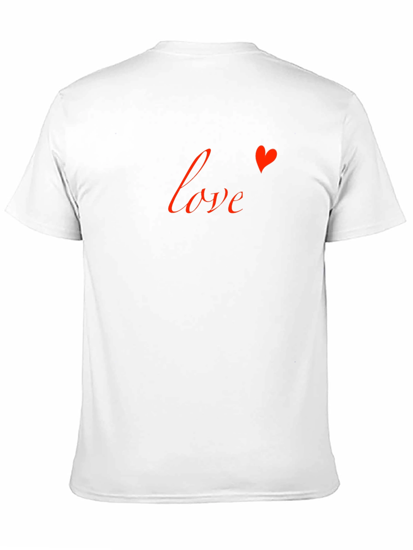 Love Heart Graphic Black Crew Neck T-Shirt