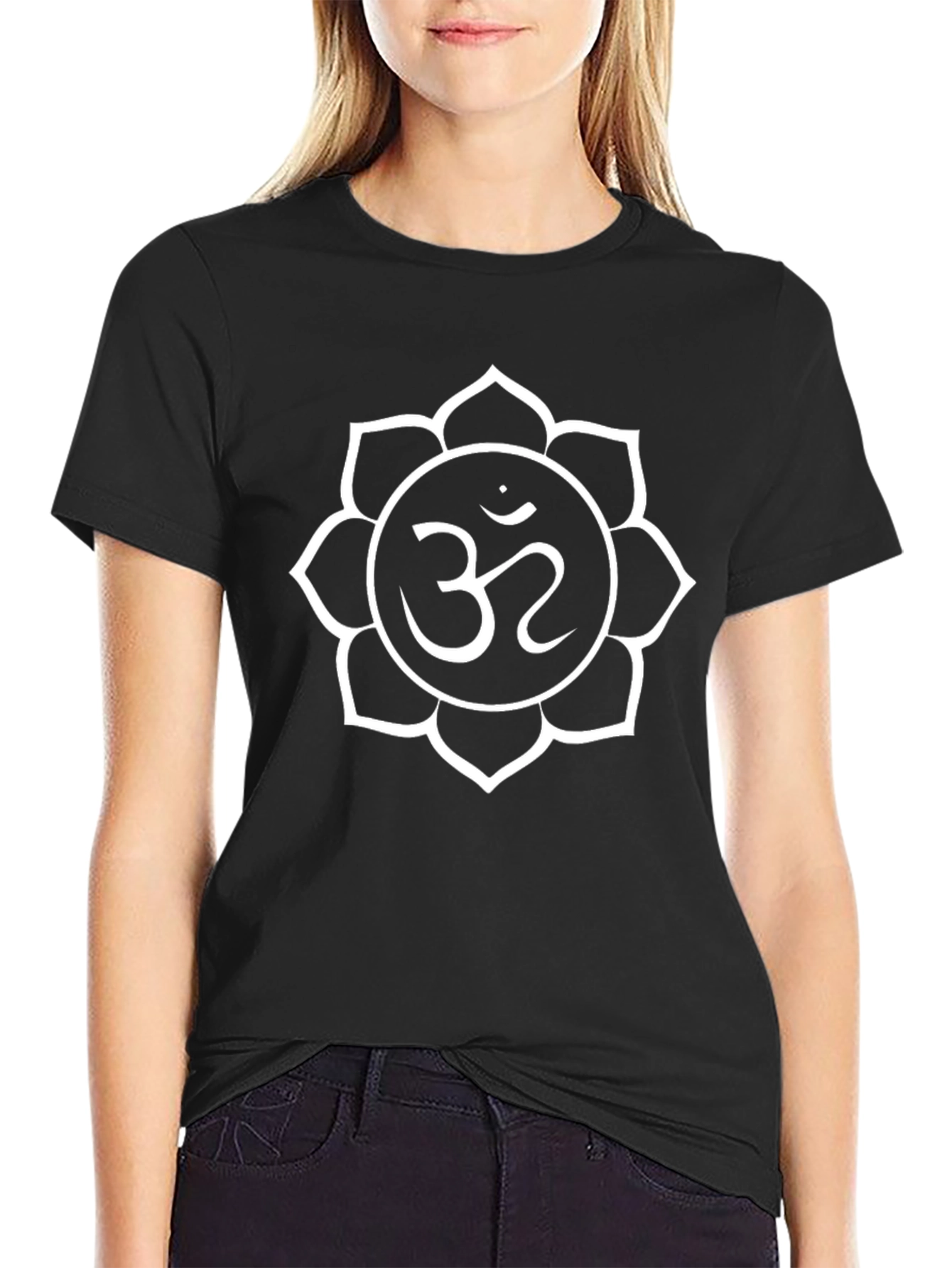 Om Symbol Lotus T-Shirt - Spiritual Design