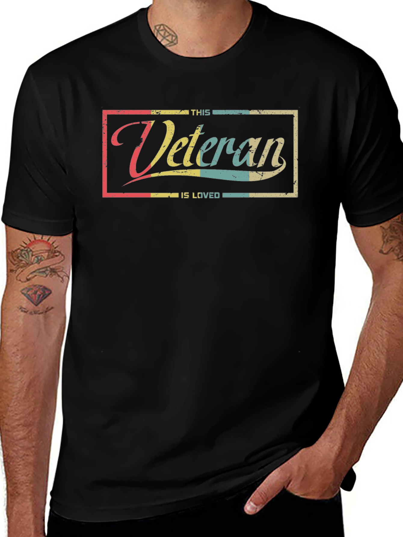 This Veteran Is Loved - Retro Graphic T-Shirt