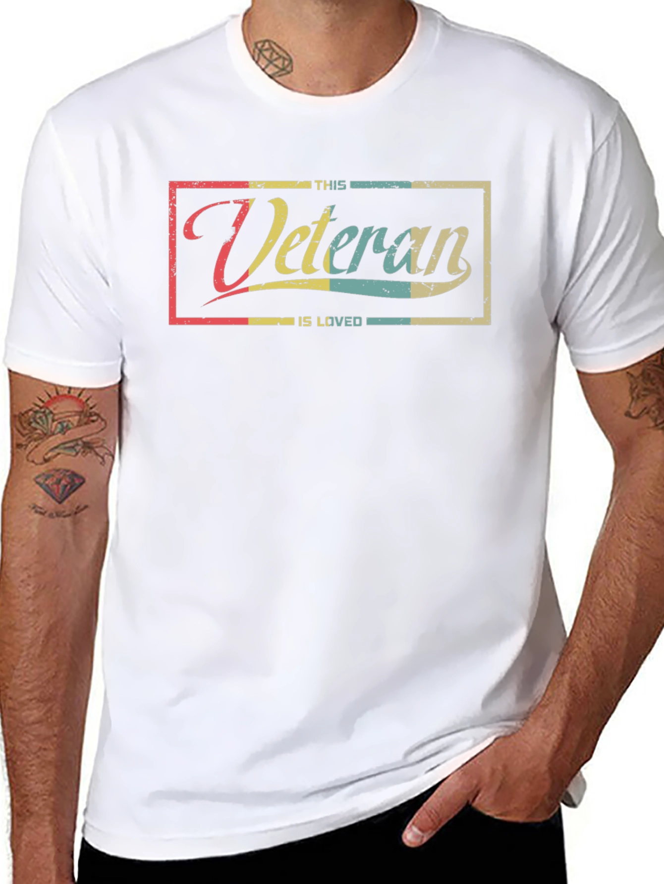 This Veteran Is Loved - Retro Graphic T-Shirt