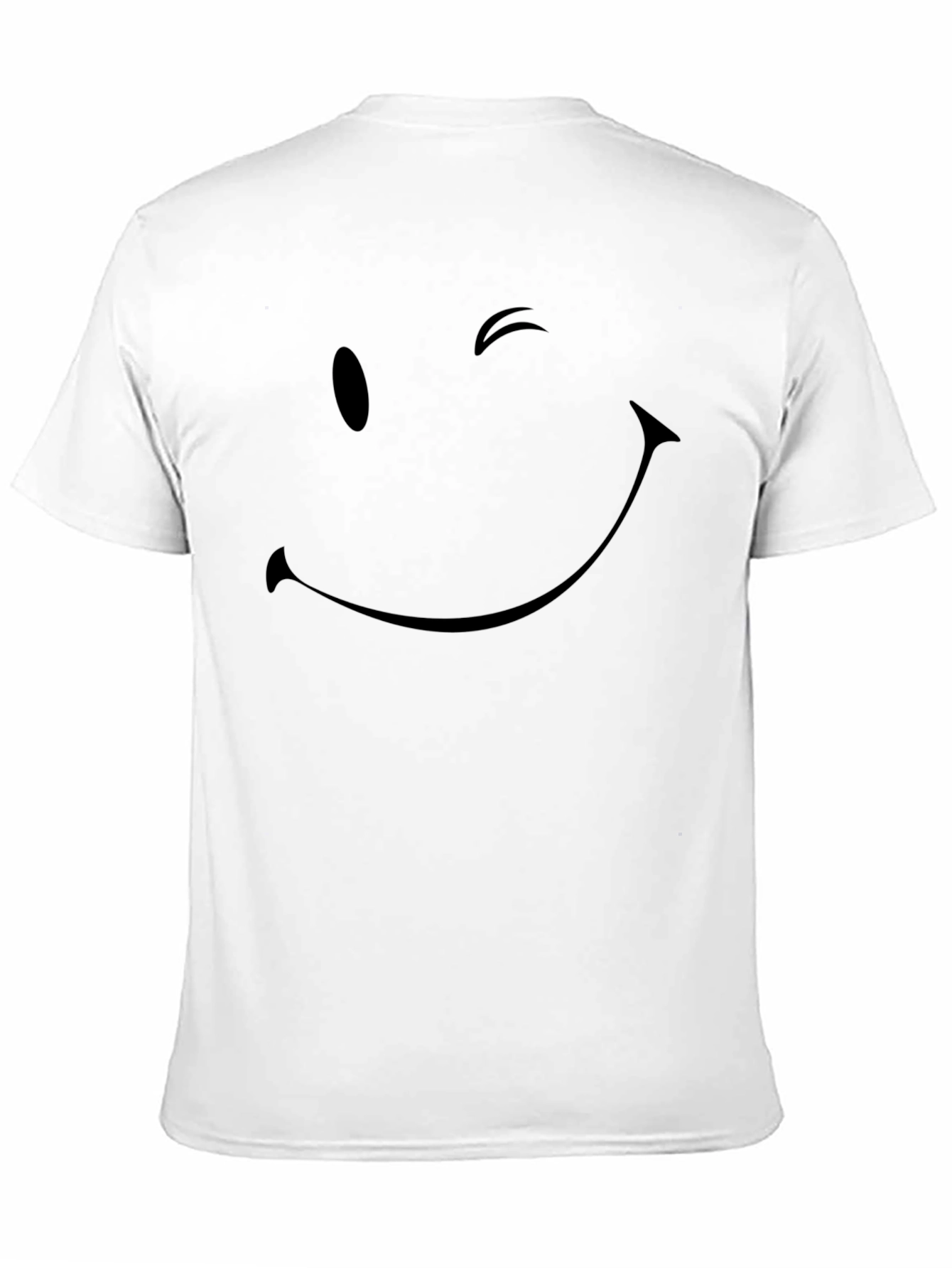 Winking Smiley Face Black Graphic Tee
