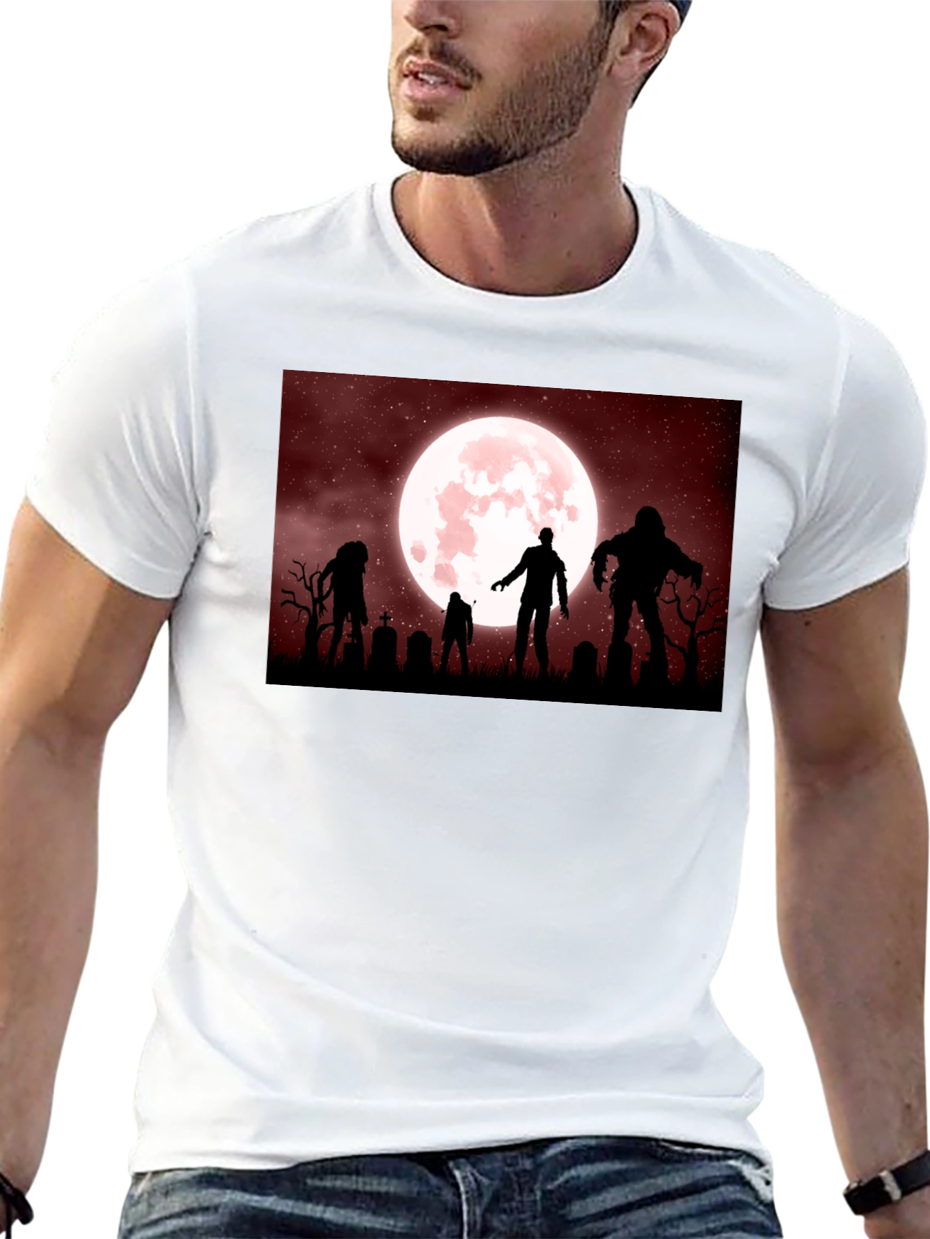 Zombie Moon T-Shirt - Halloween Night