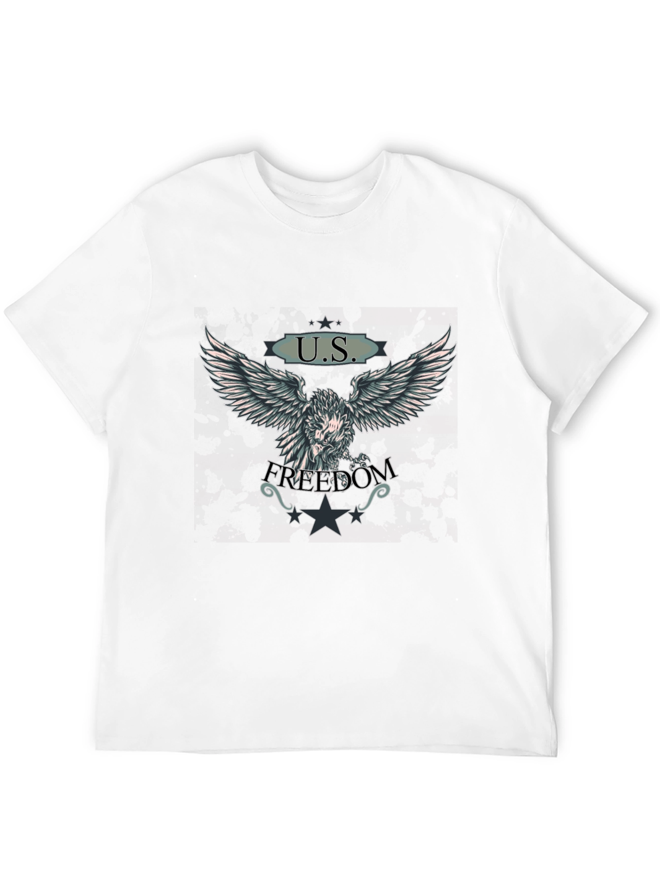 U.S. Freedom Eagle Graphic T-Shirt - Black