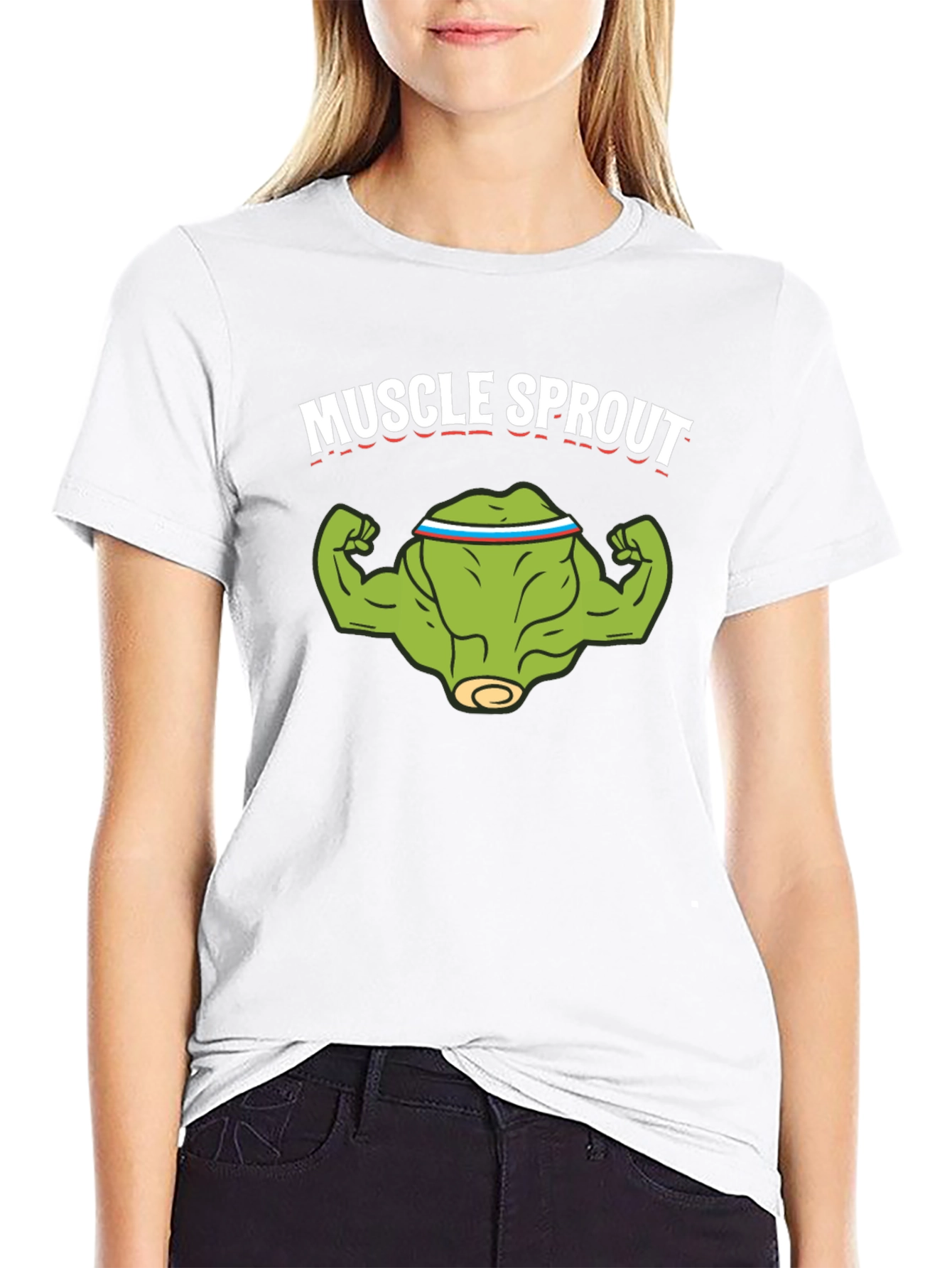 Muscle Sprout Black T-Shirt - Gym Humor Tee