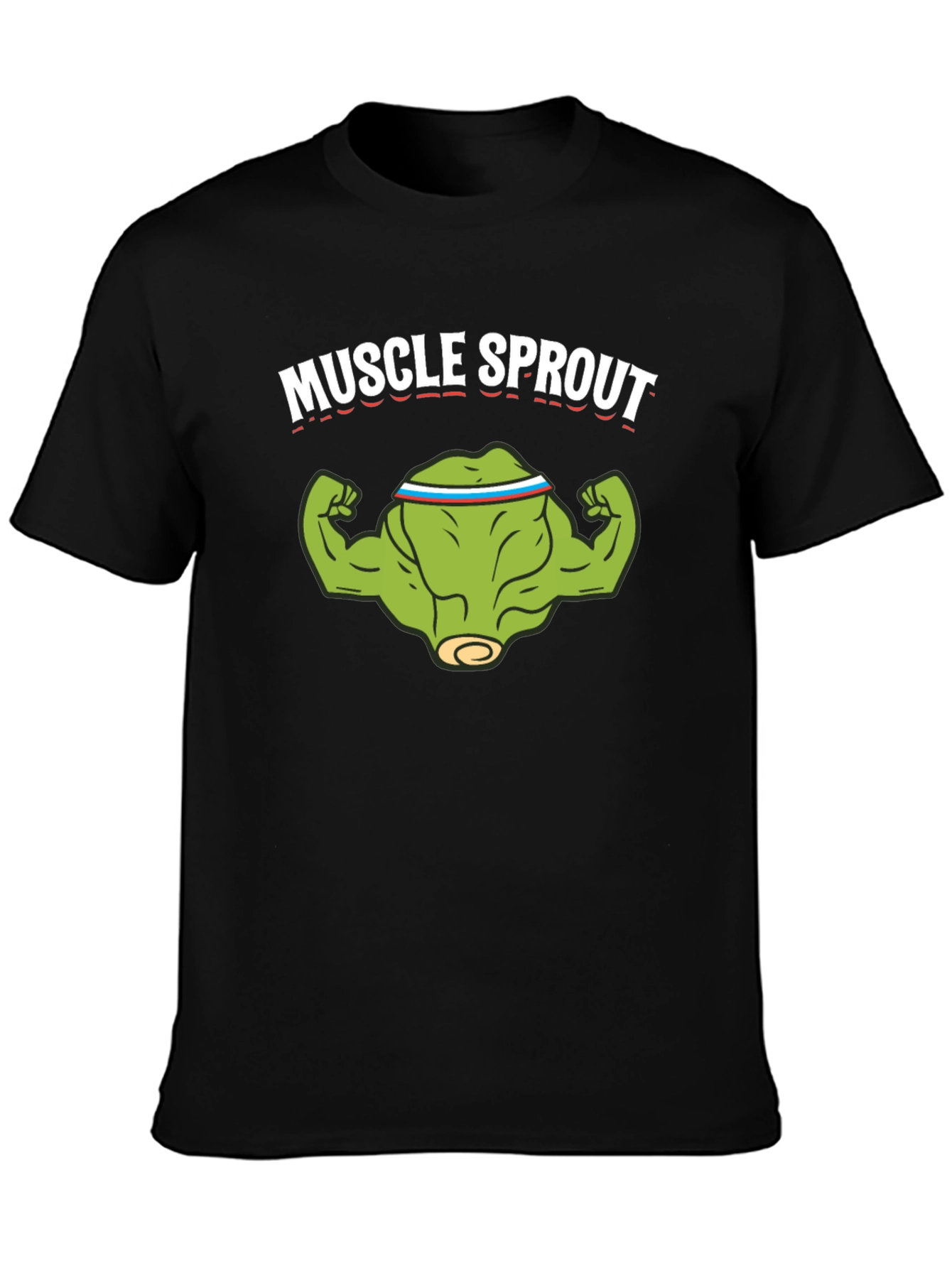 Muscle Sprout Black T-Shirt - Gym Humor Tee