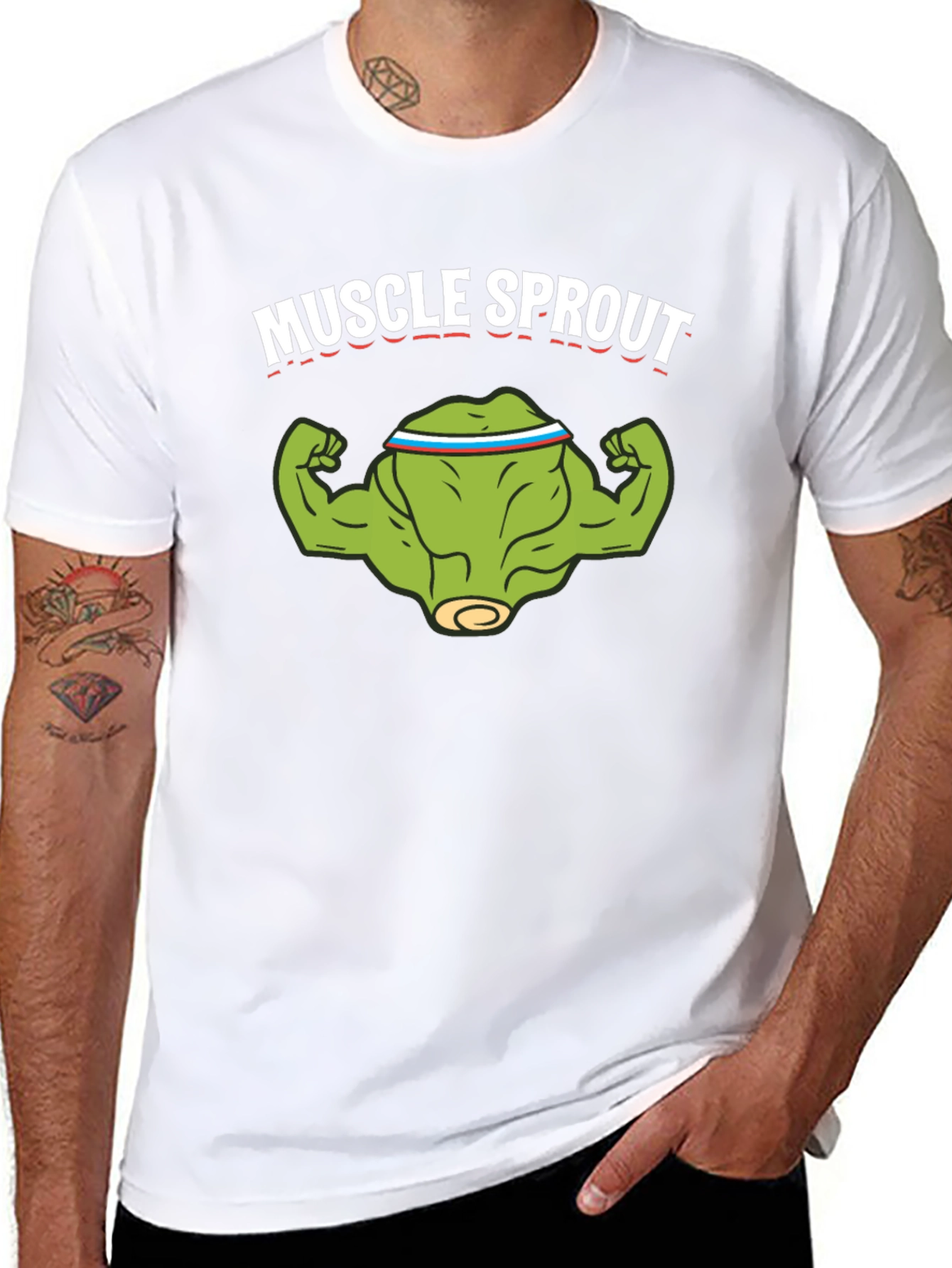 Muscle Sprout Black T-Shirt - Gym Humor Tee