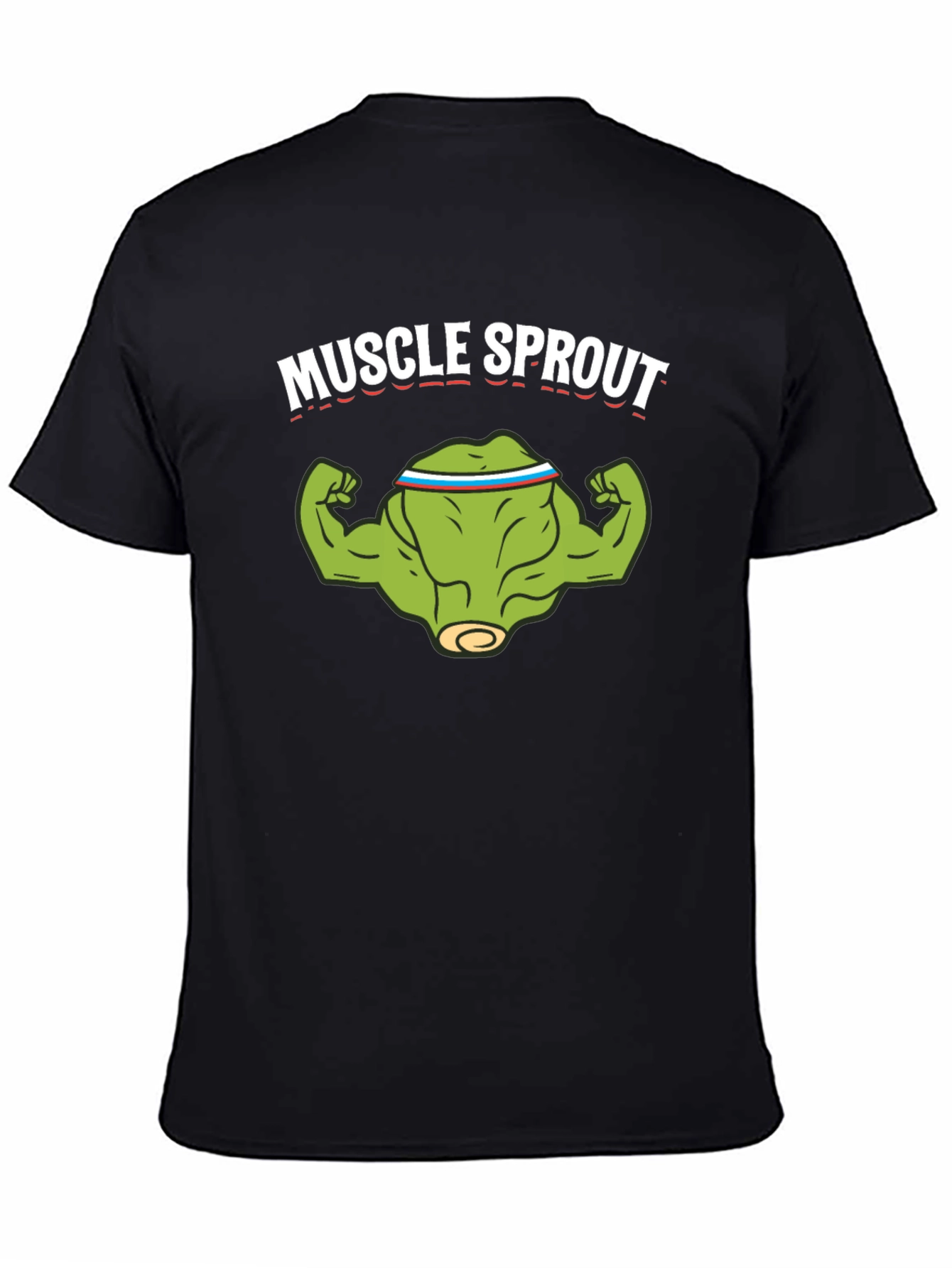 Muscle Sprout Black T-Shirt - Gym Humor Tee