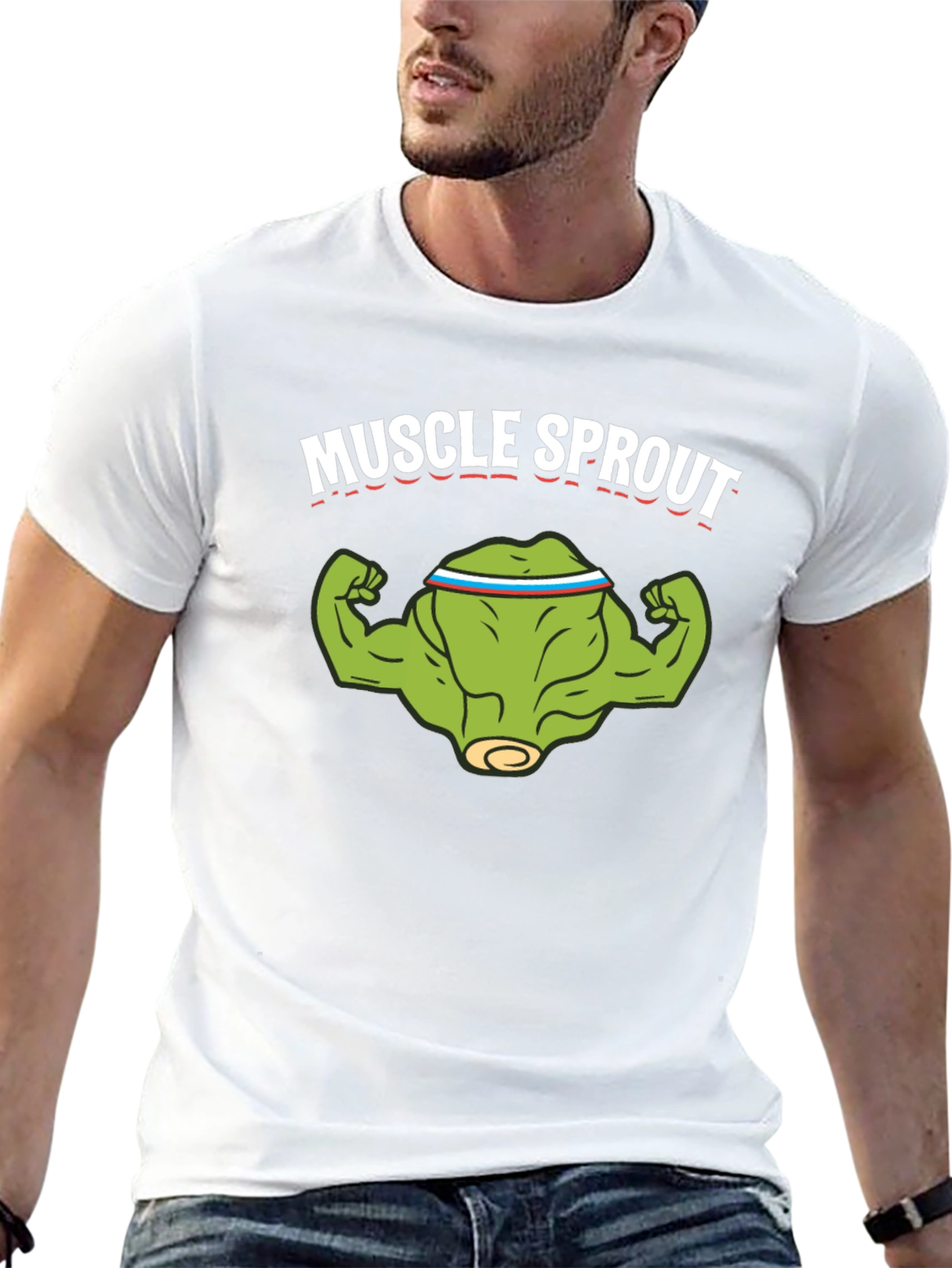 Muscle Sprout Black T-Shirt - Gym Humor Tee