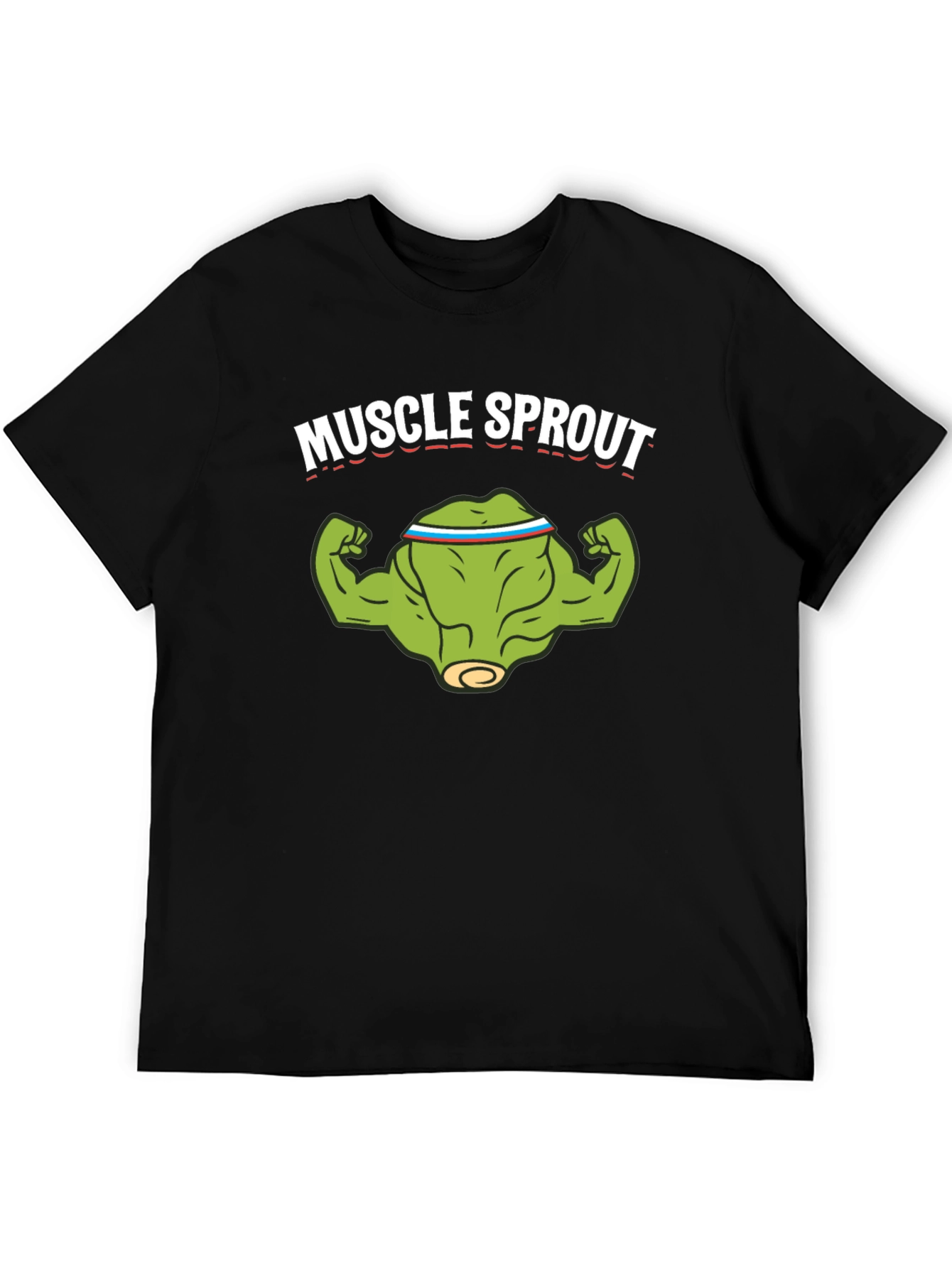 Muscle Sprout Black T-Shirt - Gym Humor Tee