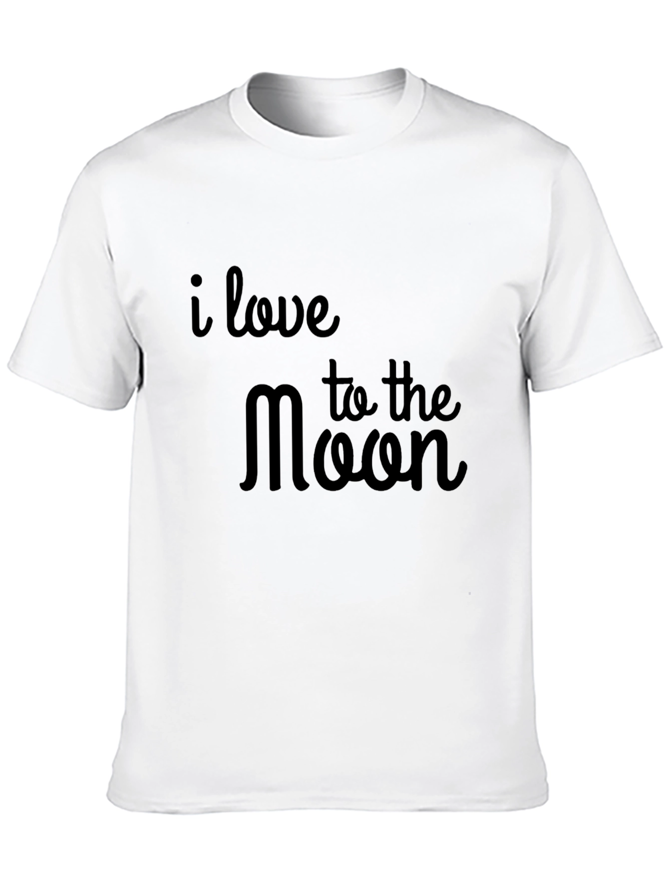 I Love to the Moon T-Shirt Black