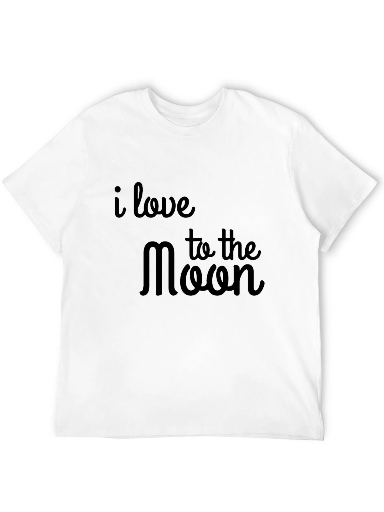 I Love to the Moon T-Shirt Black