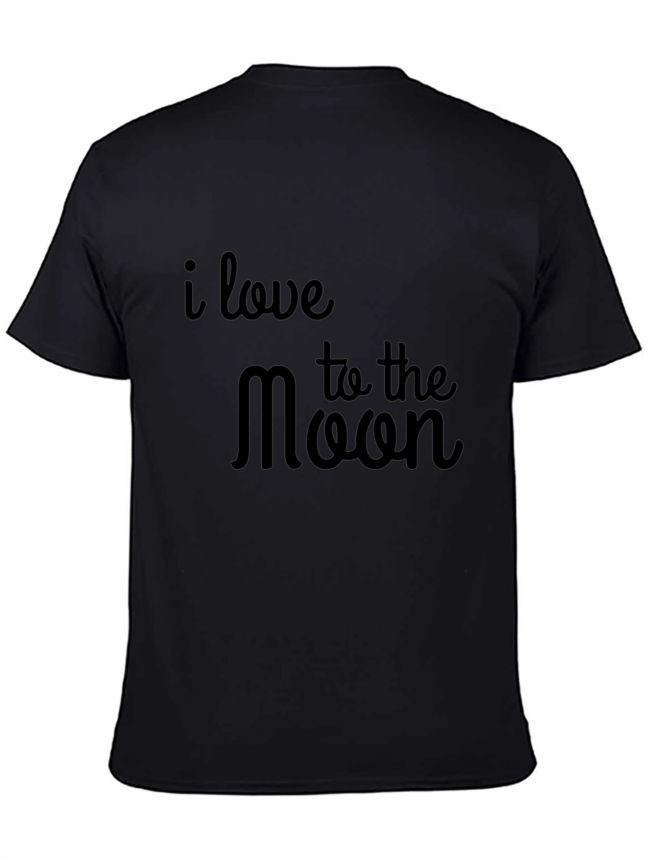 I Love to the Moon T-Shirt Black