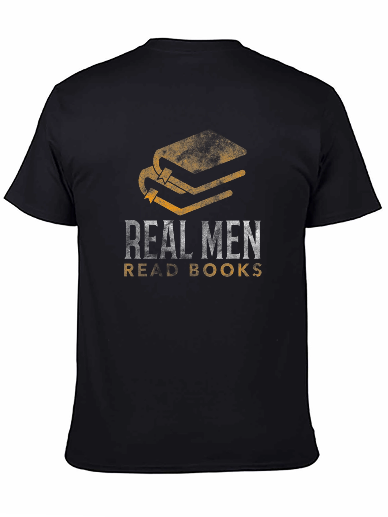 Real Men Read Books Graphic Tee - Black Cotton