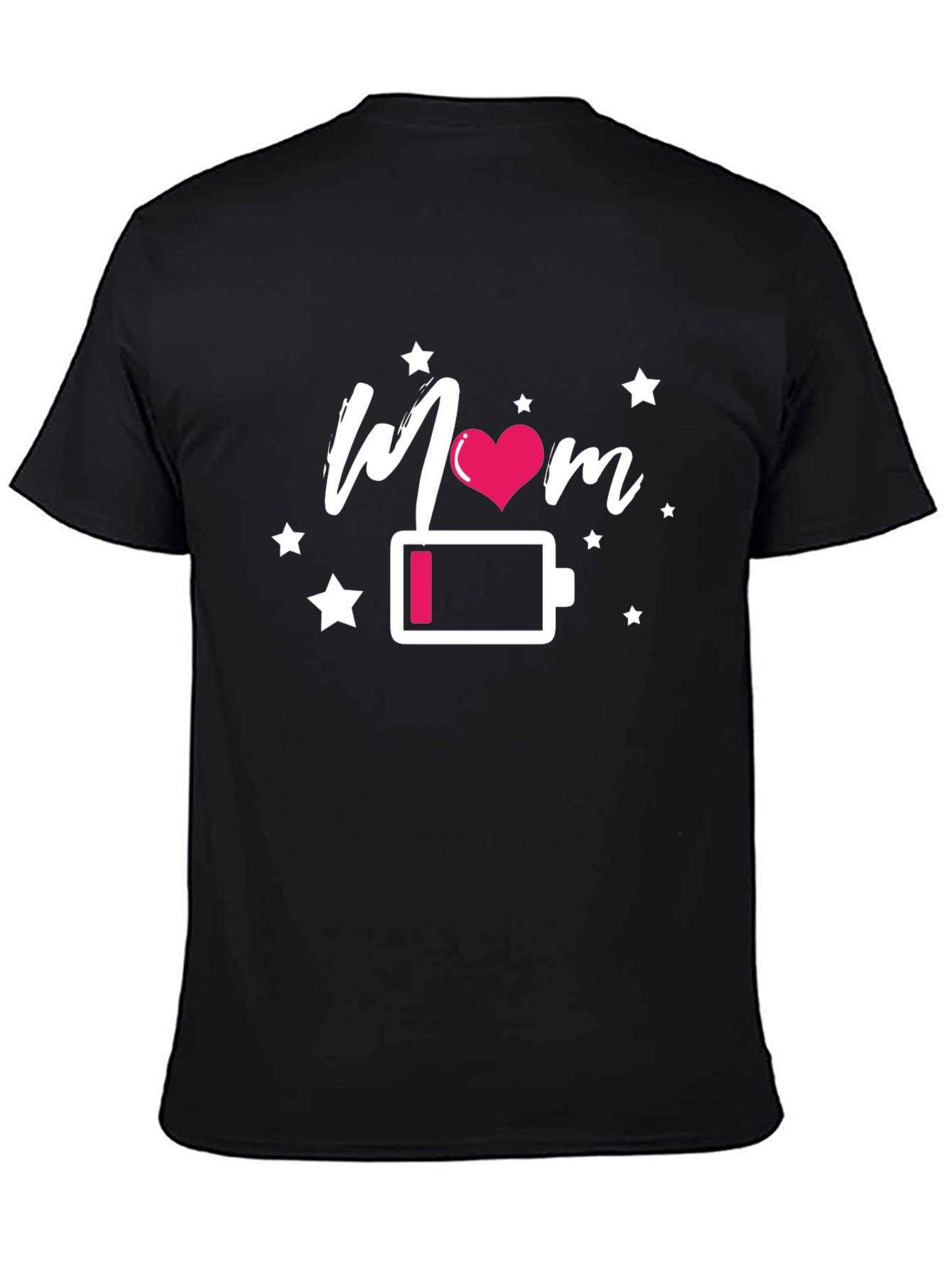 Mom Low Battery T-Shirt - Black