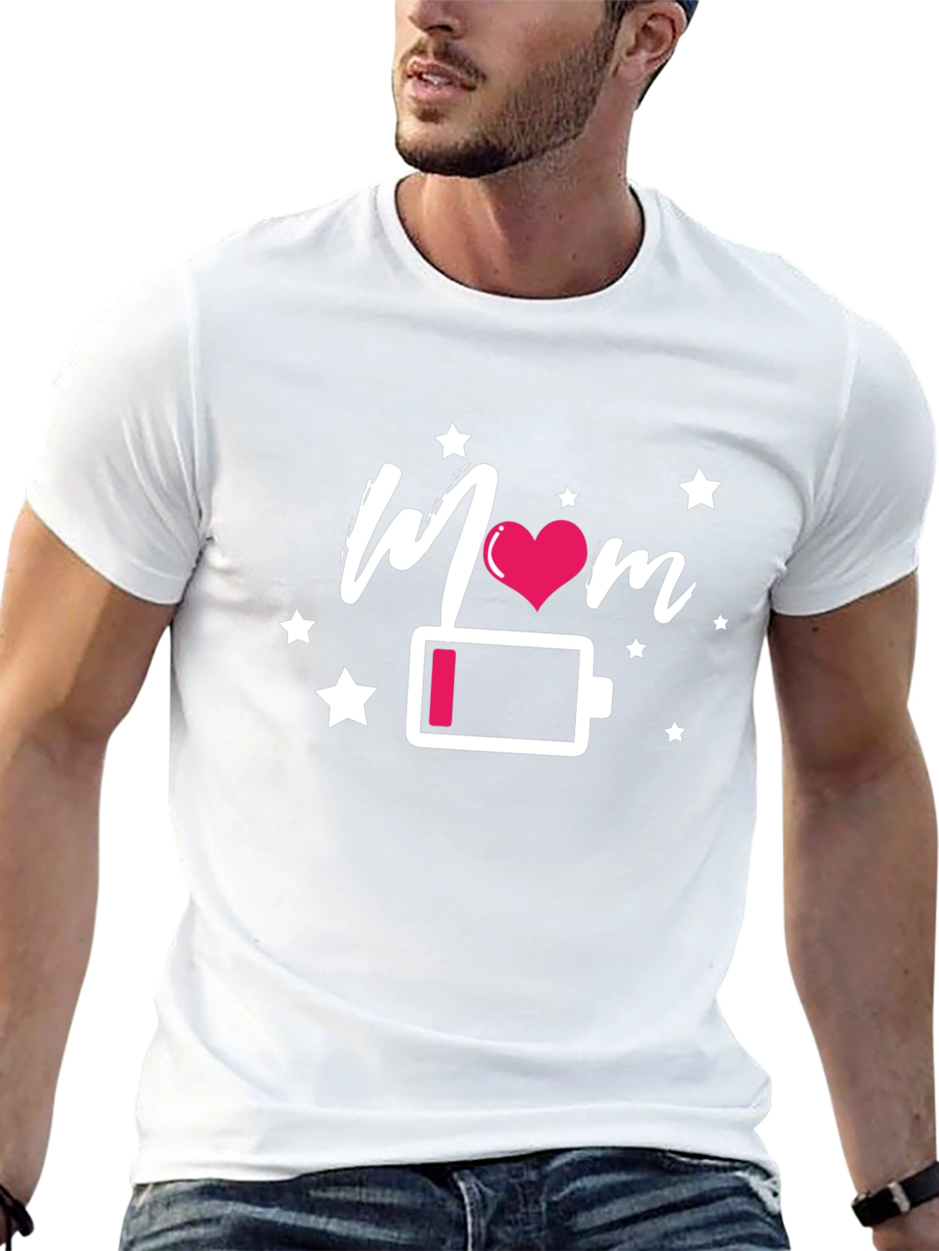 Mom Low Battery T-Shirt - Black