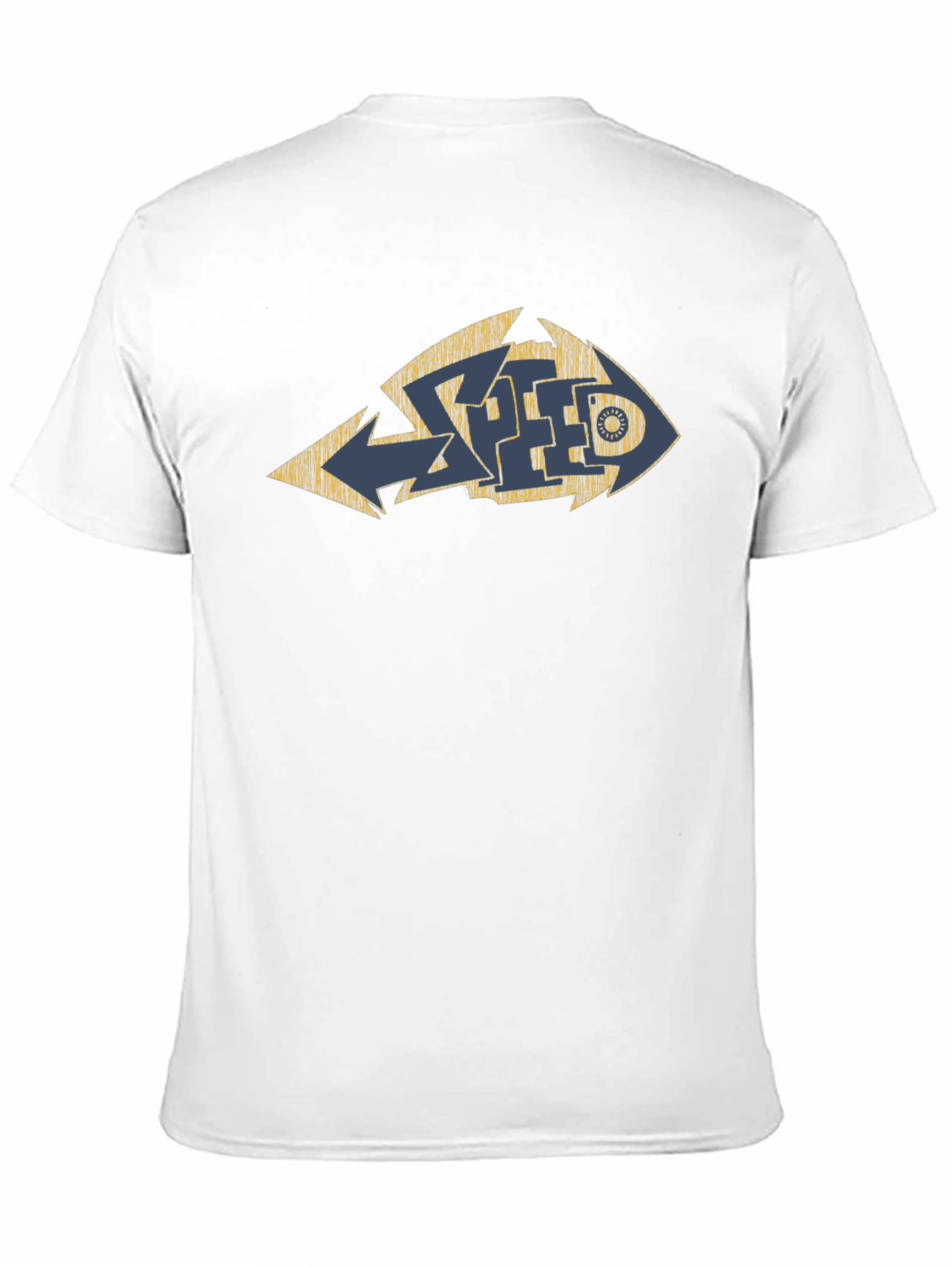 Distressed Graffiti Style Graphic Tee - Black Cotton Blend