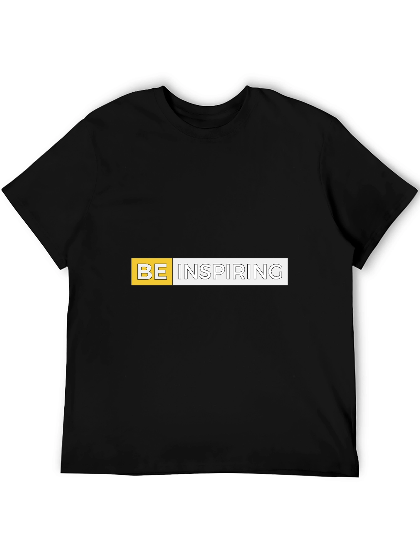Be Inspiring Graphic Print Black Tee