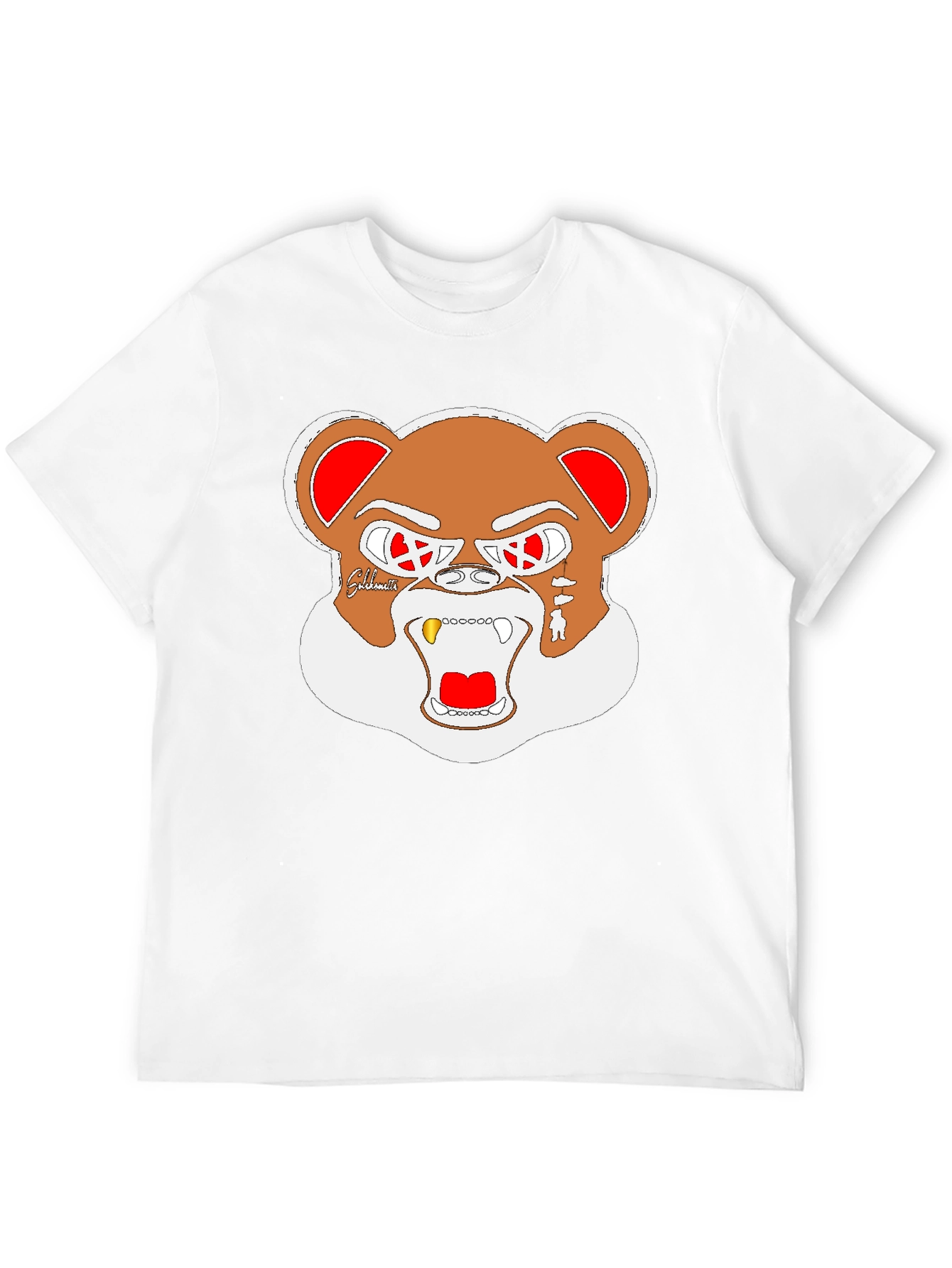 Cool Bear Graphic Print Black T-Shirt
