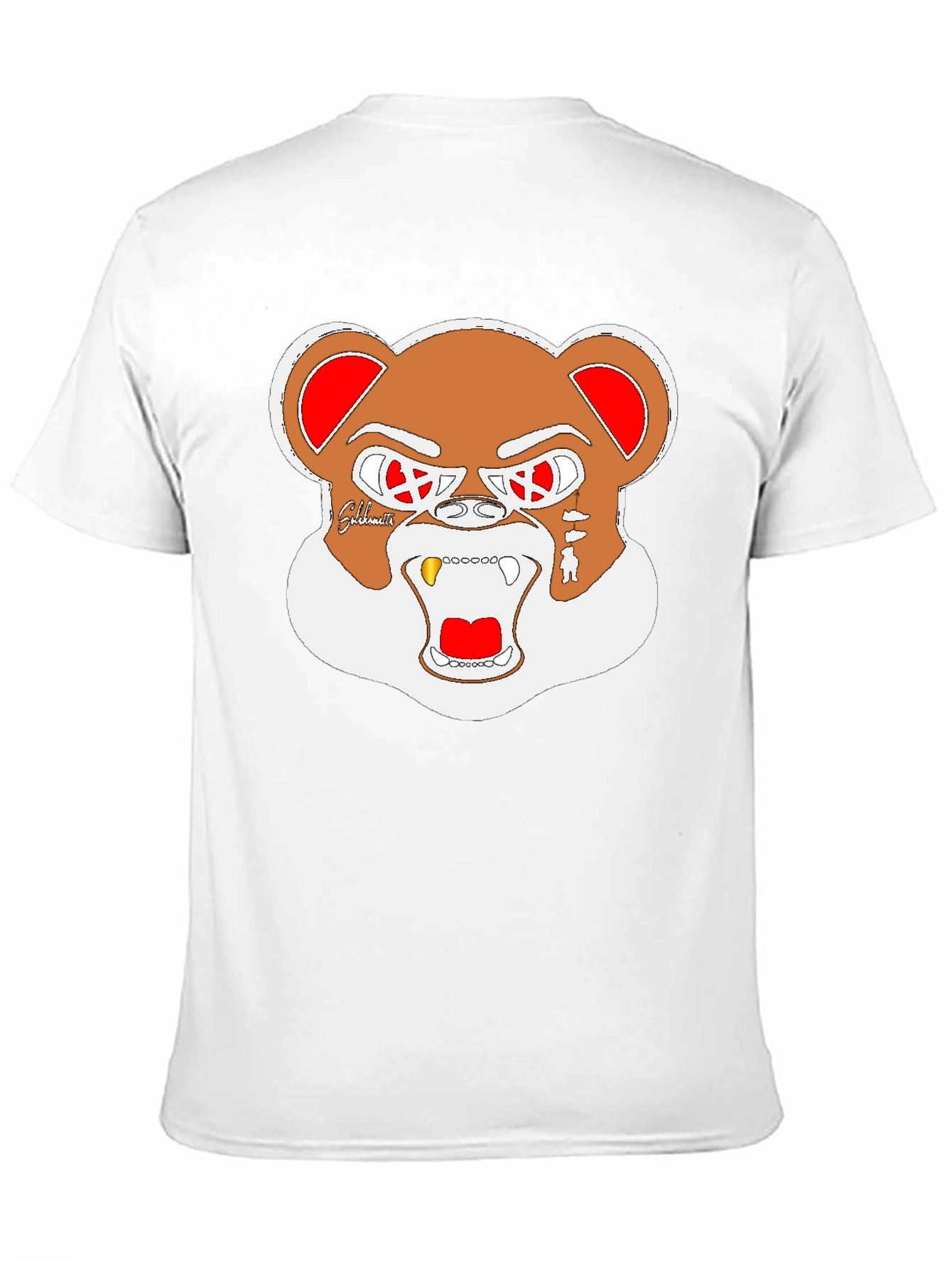 Cool Bear Graphic Print Black T-Shirt