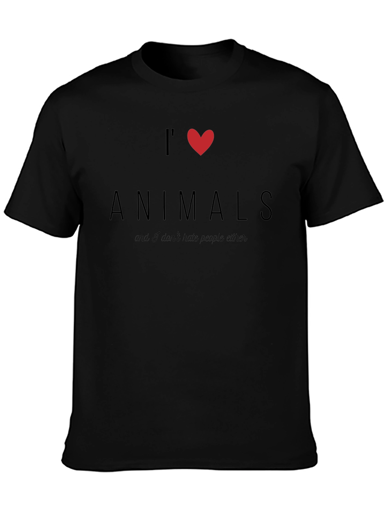 I Heart Animals T-Shirt - Novelty Graphic Tee