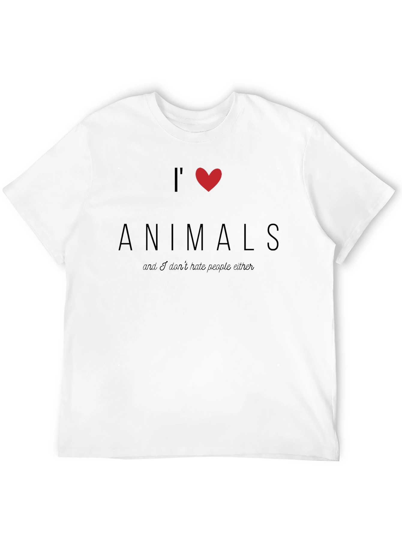 I Heart Animals T-Shirt - Novelty Graphic Tee