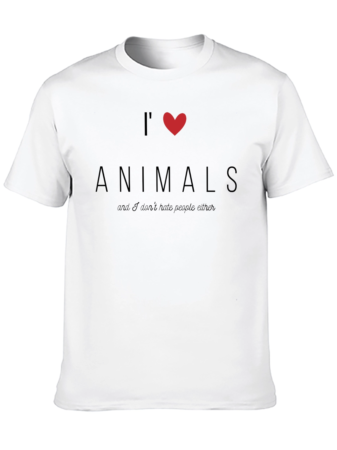 I Heart Animals T-Shirt - Novelty Graphic Tee
