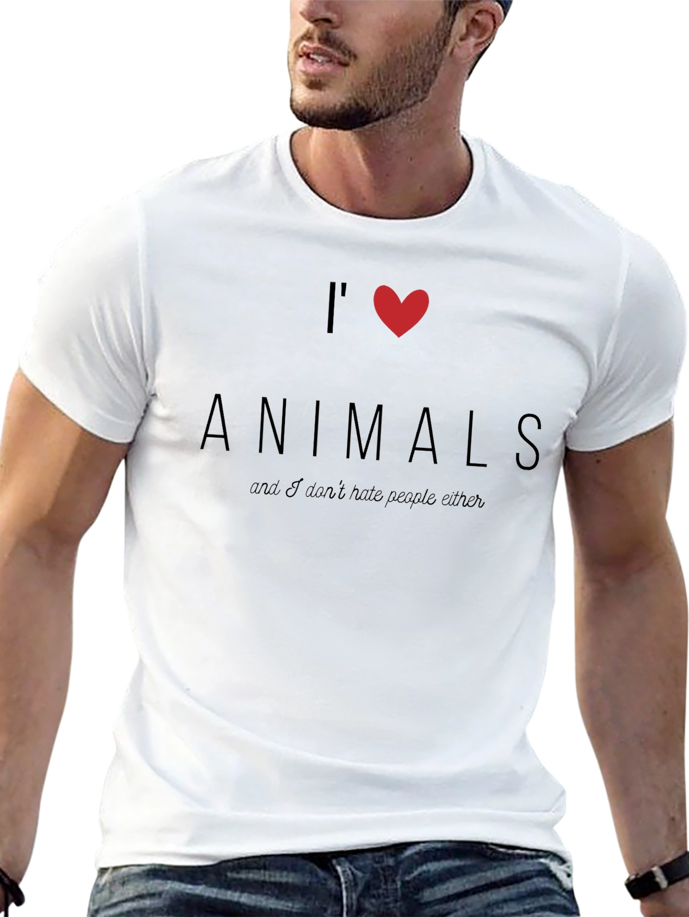 I Heart Animals T-Shirt - Novelty Graphic Tee